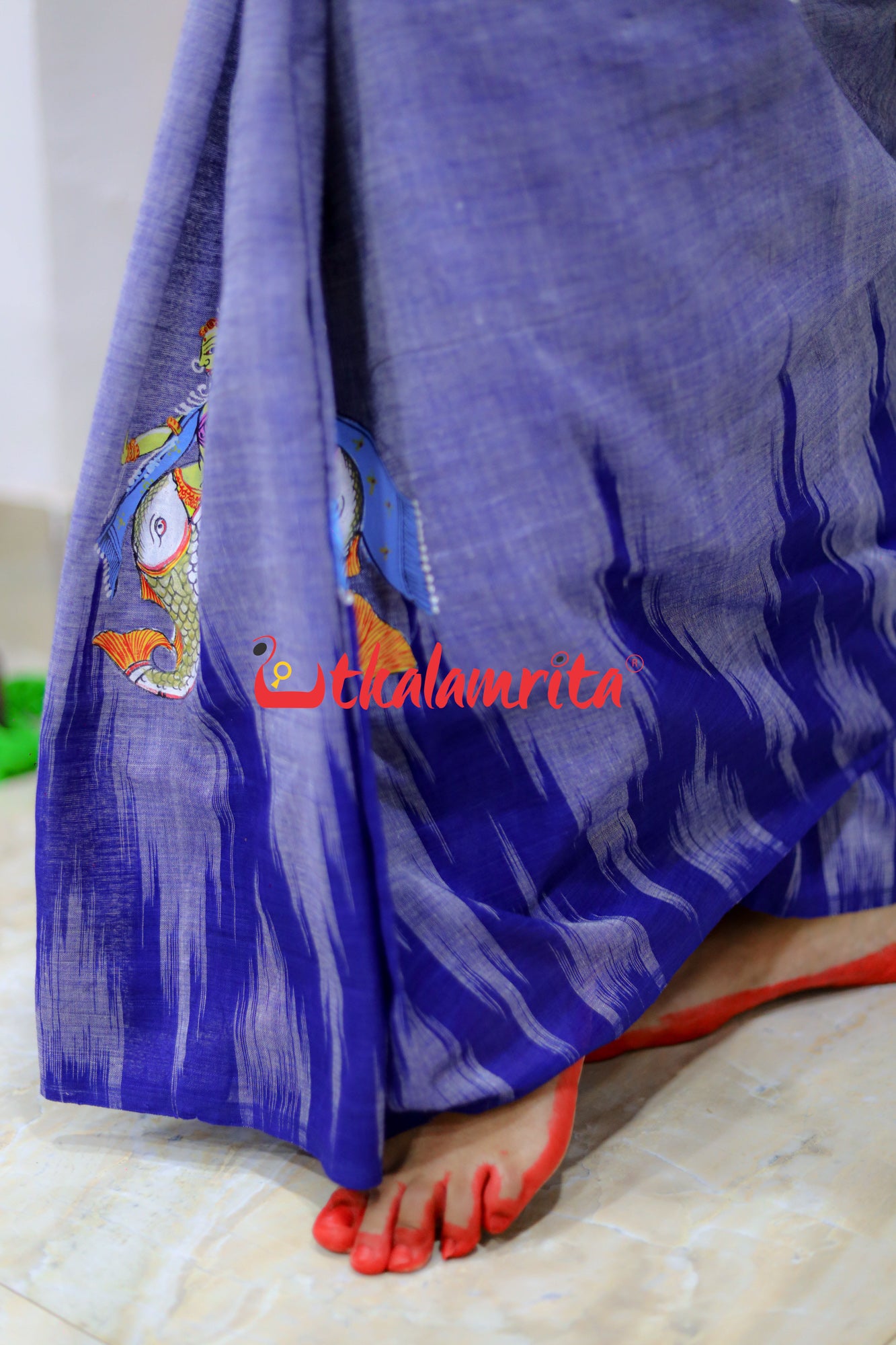 Matsyakanya of Yore Pattachitra Cotton Saree