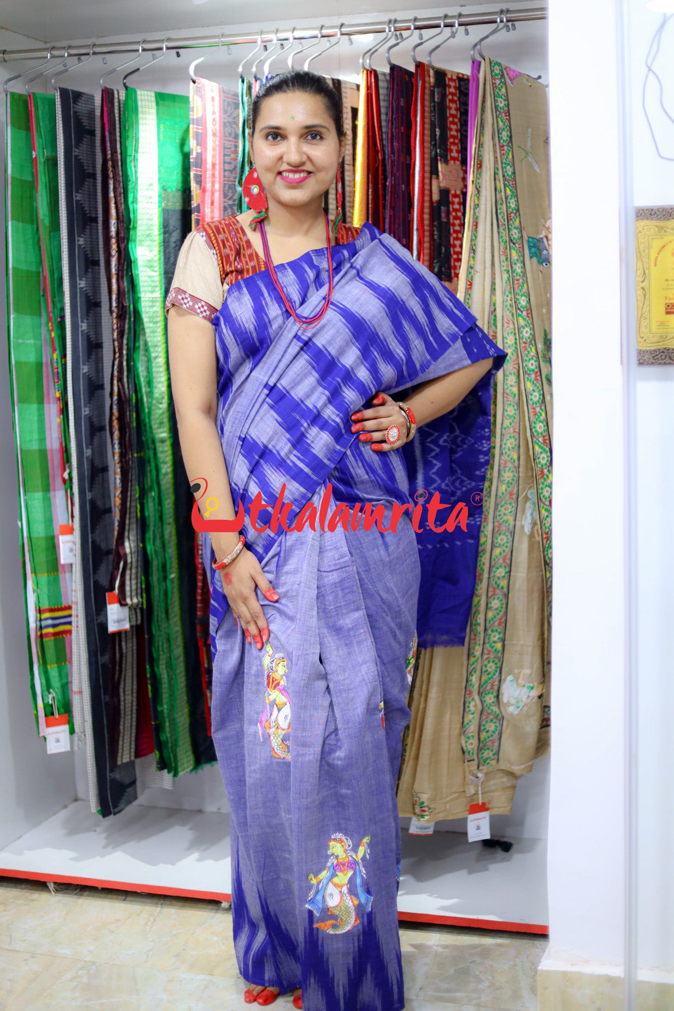 Matsyakanya of Yore Pattachitra Cotton Saree