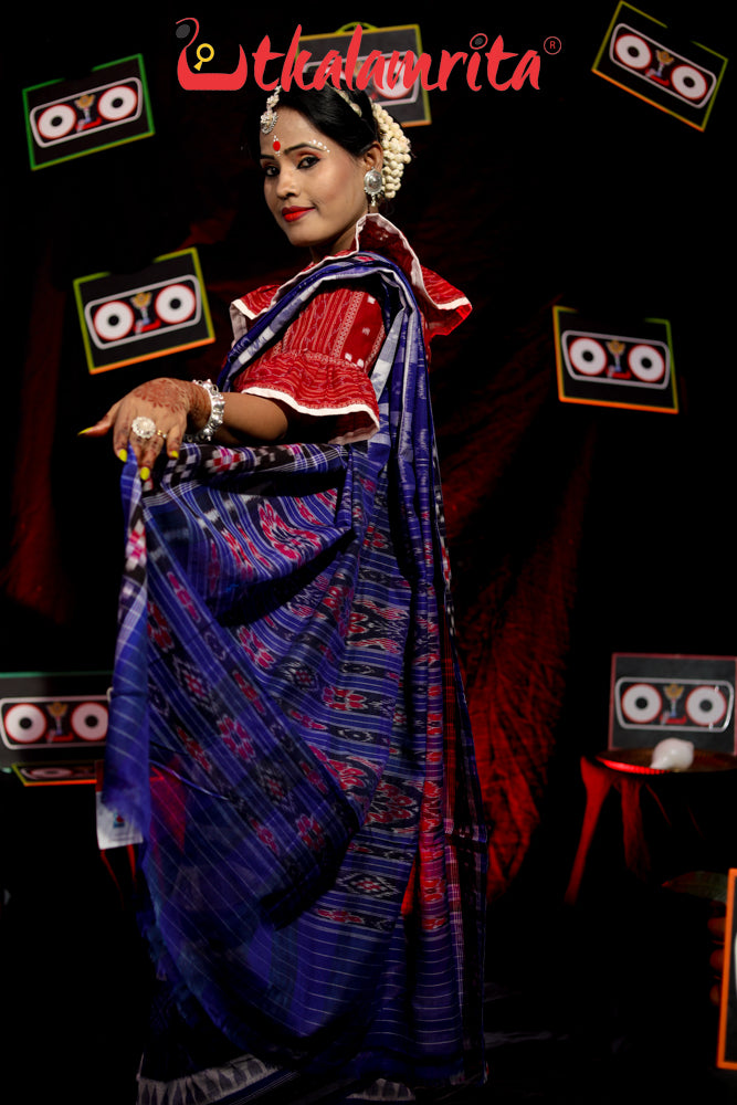 Me in Blue Hycco Khandua Cotton Saree