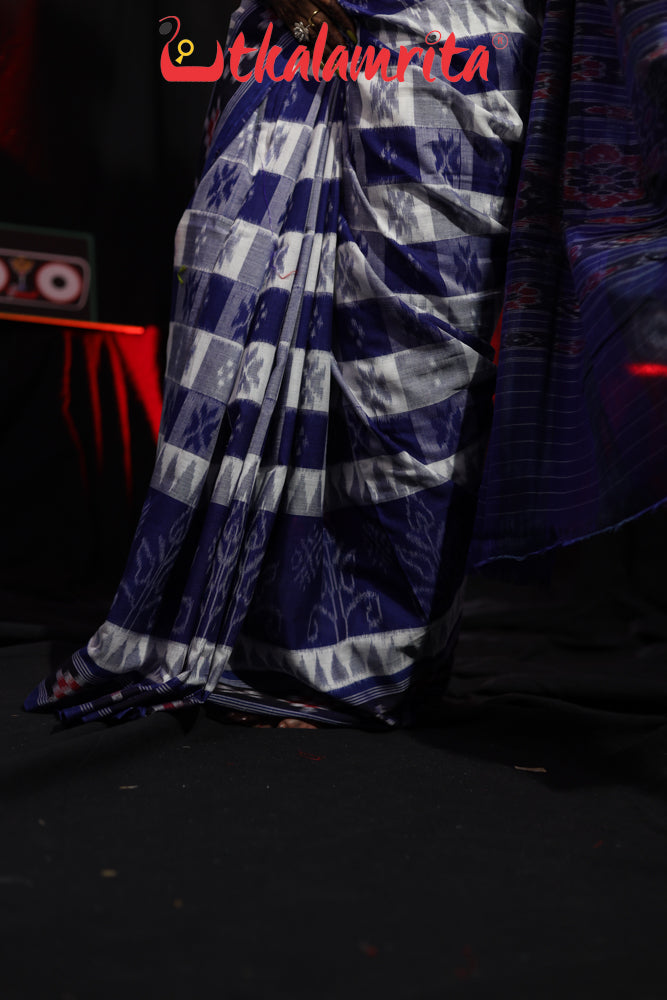 Me in Blue Hycco Khandua Cotton Saree