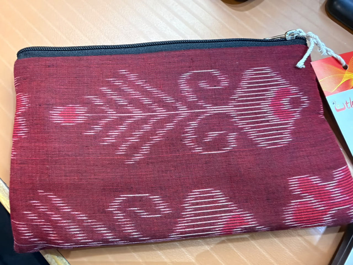 Maroon Single Flower Small Purse