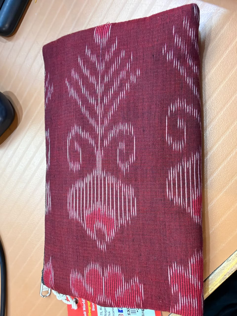 Maroon Single Flower Small Purse