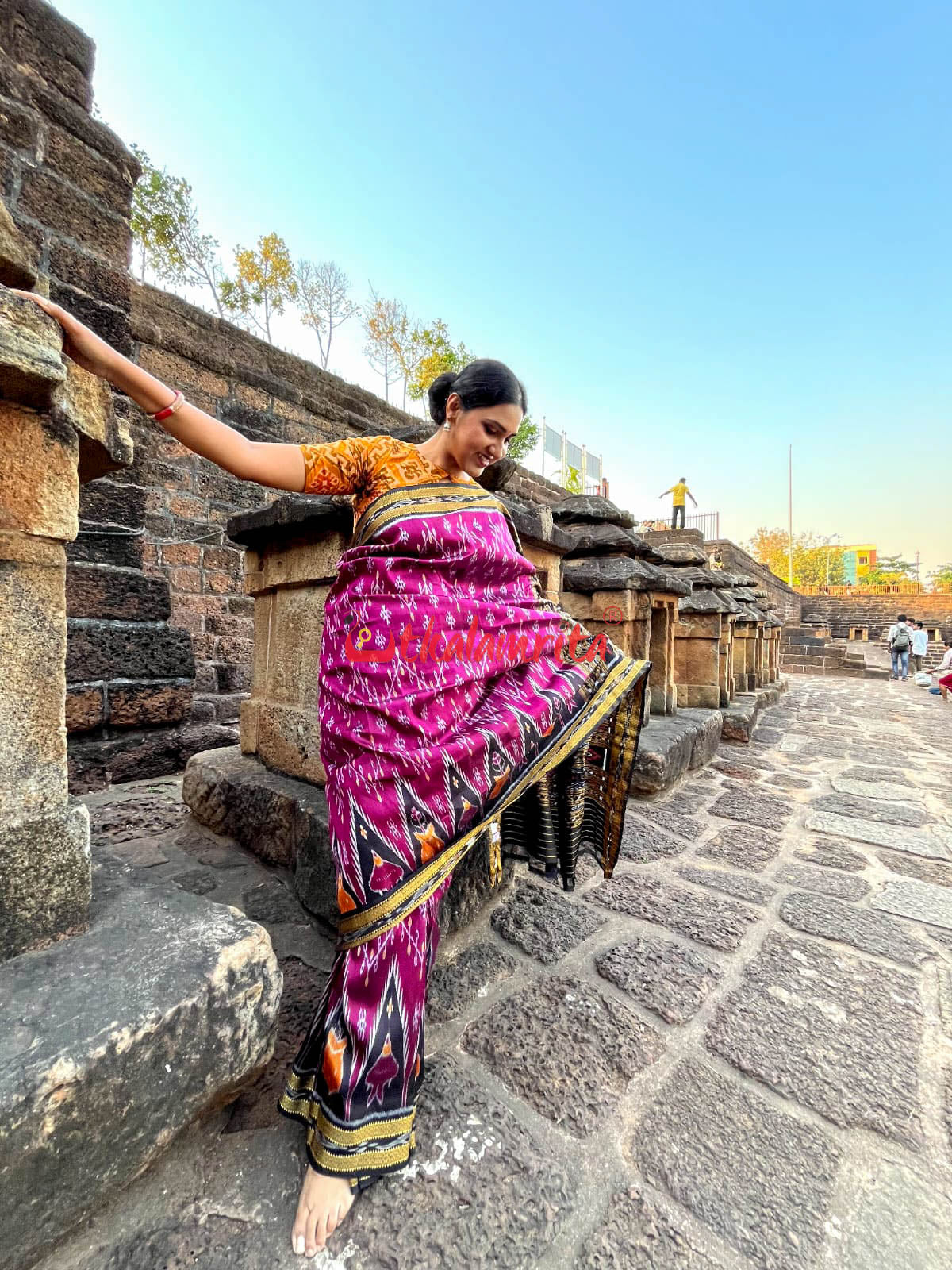 Mustard Thikiri Sambalpuri (Blouse)