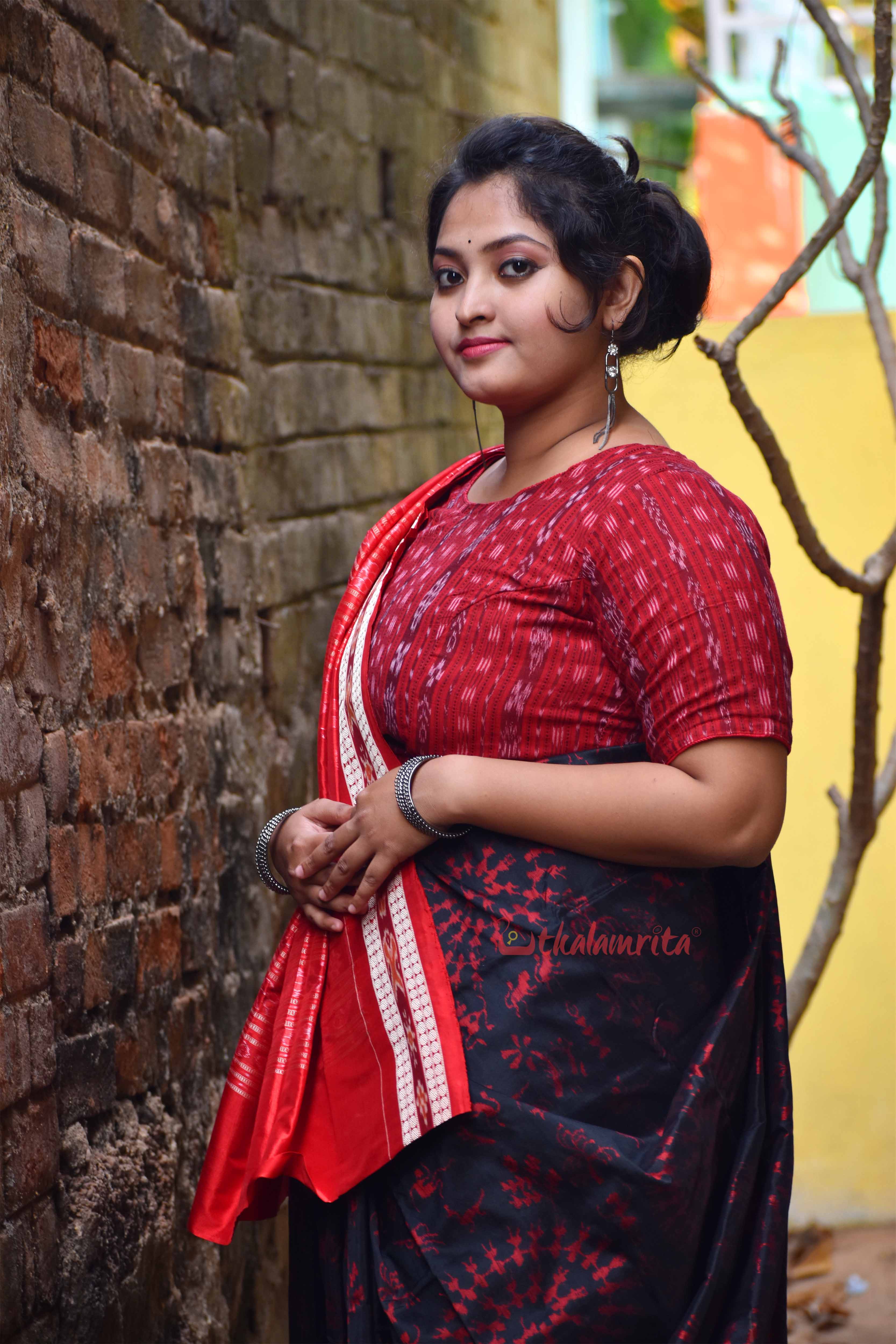Red Ikat Charm (Blouse)