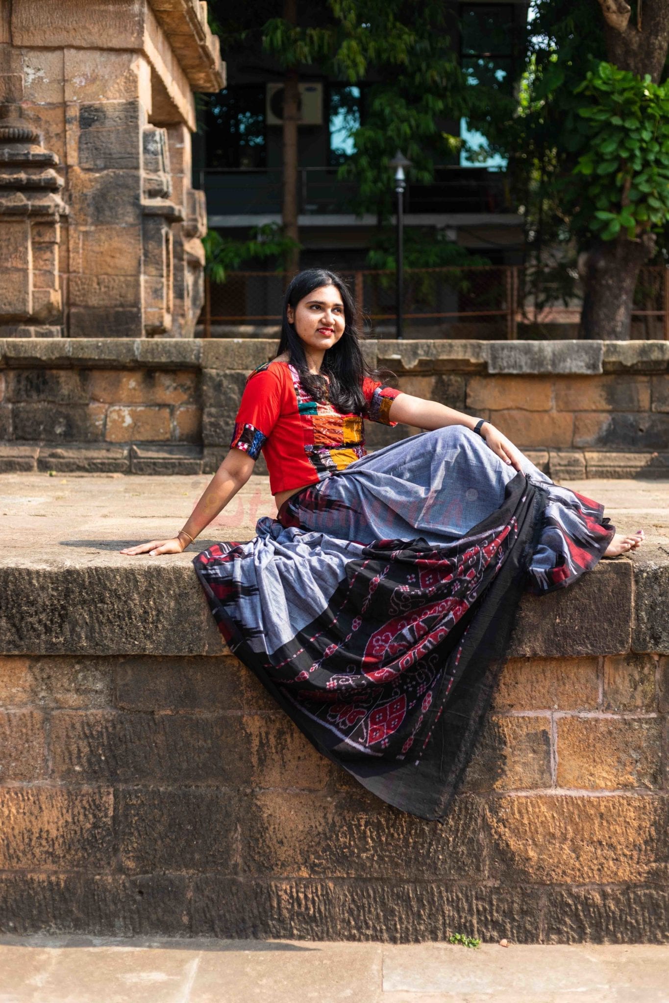 Kargil Kumbha Grey Cotton Saree