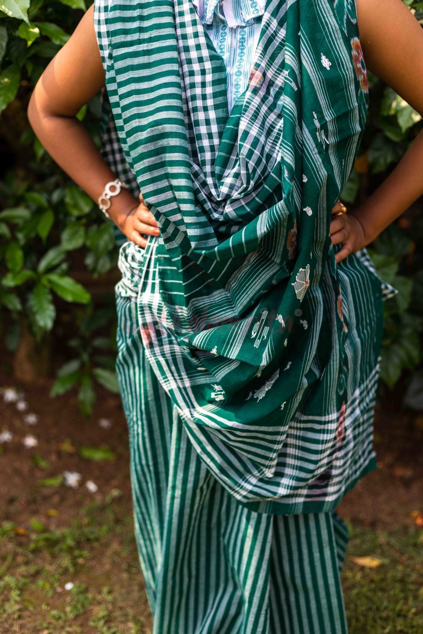 Eco-Friendly Check Check Saree