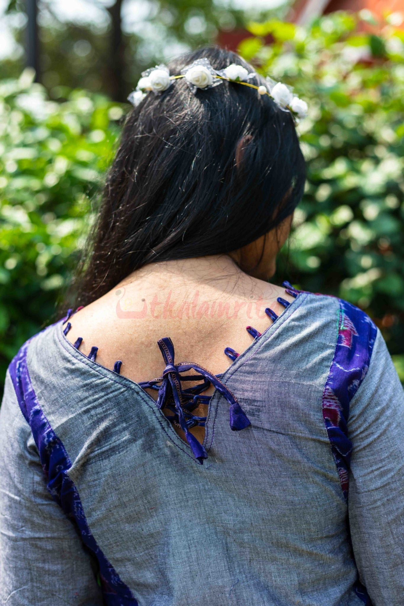 Blue Tribals and Ducks Top (Blouse)