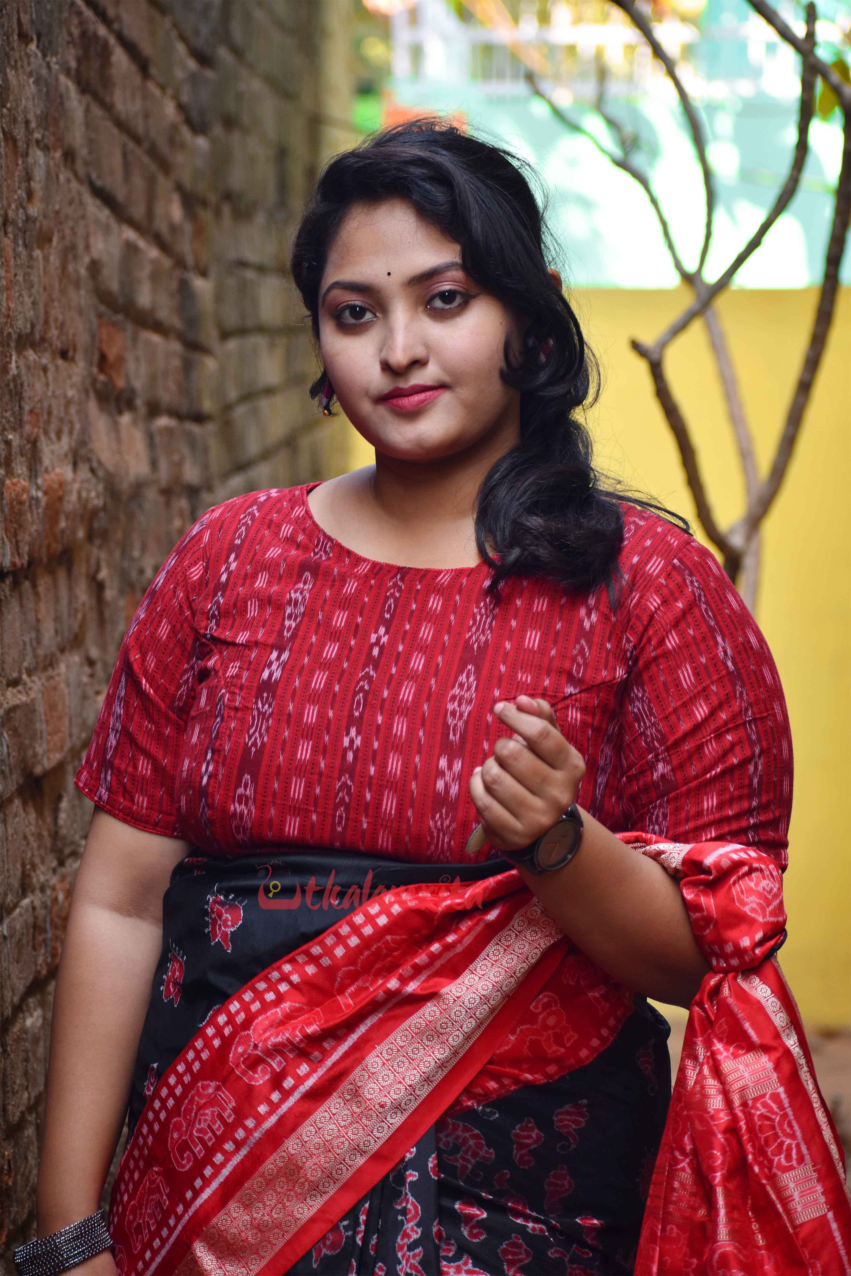 Red Ikat Charm (Blouse)