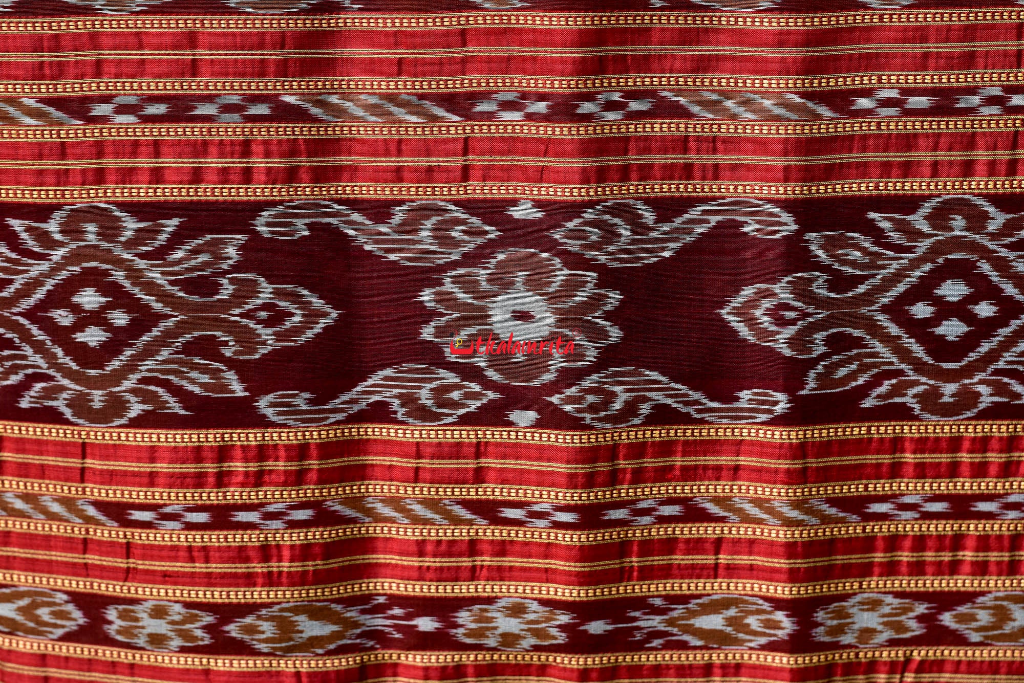 Black Nabakothi Dotted Silk Saree