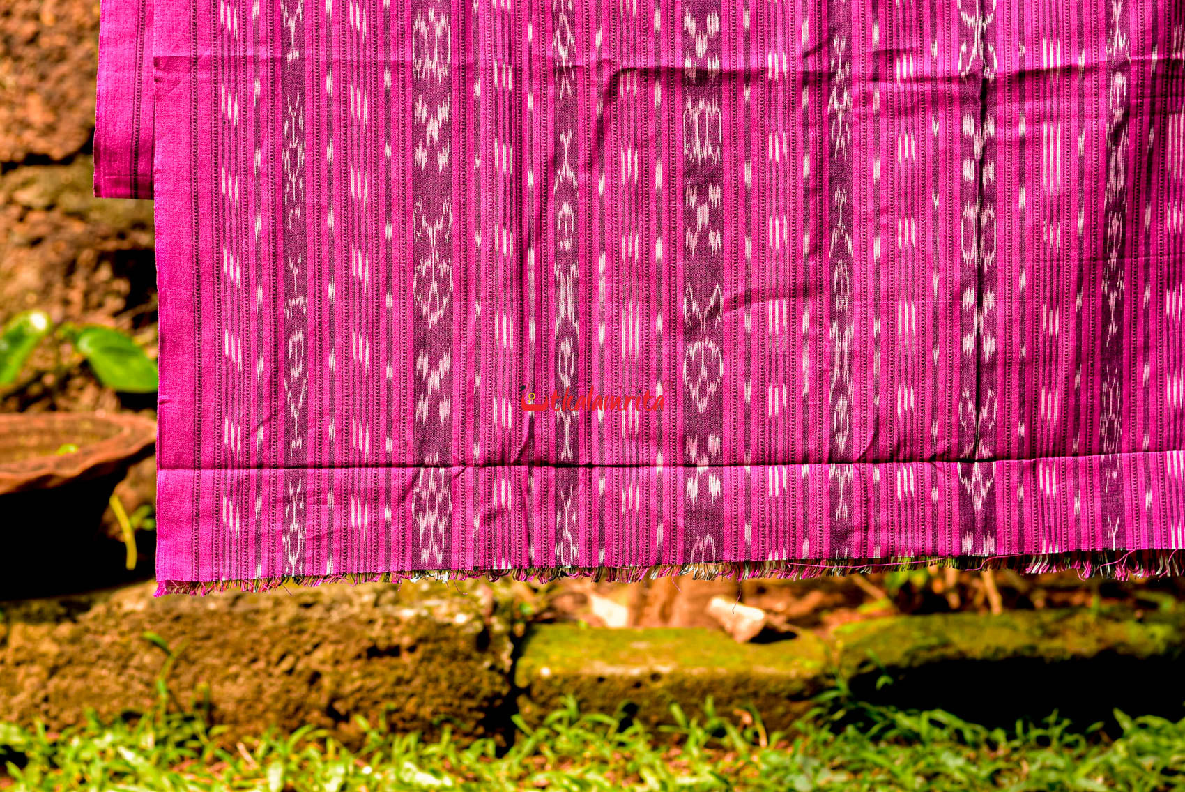 Dark Magenta Ikat (Fabric)