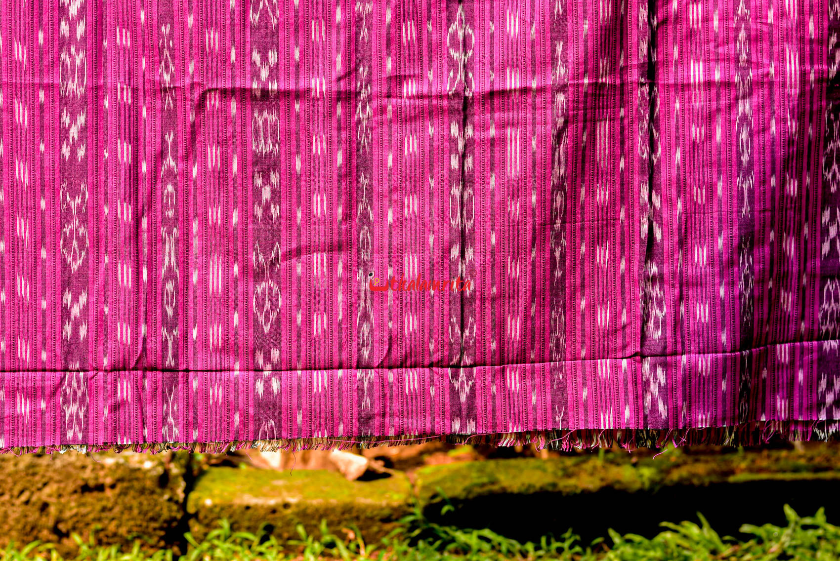 Dark Magenta Ikat (Fabric)
