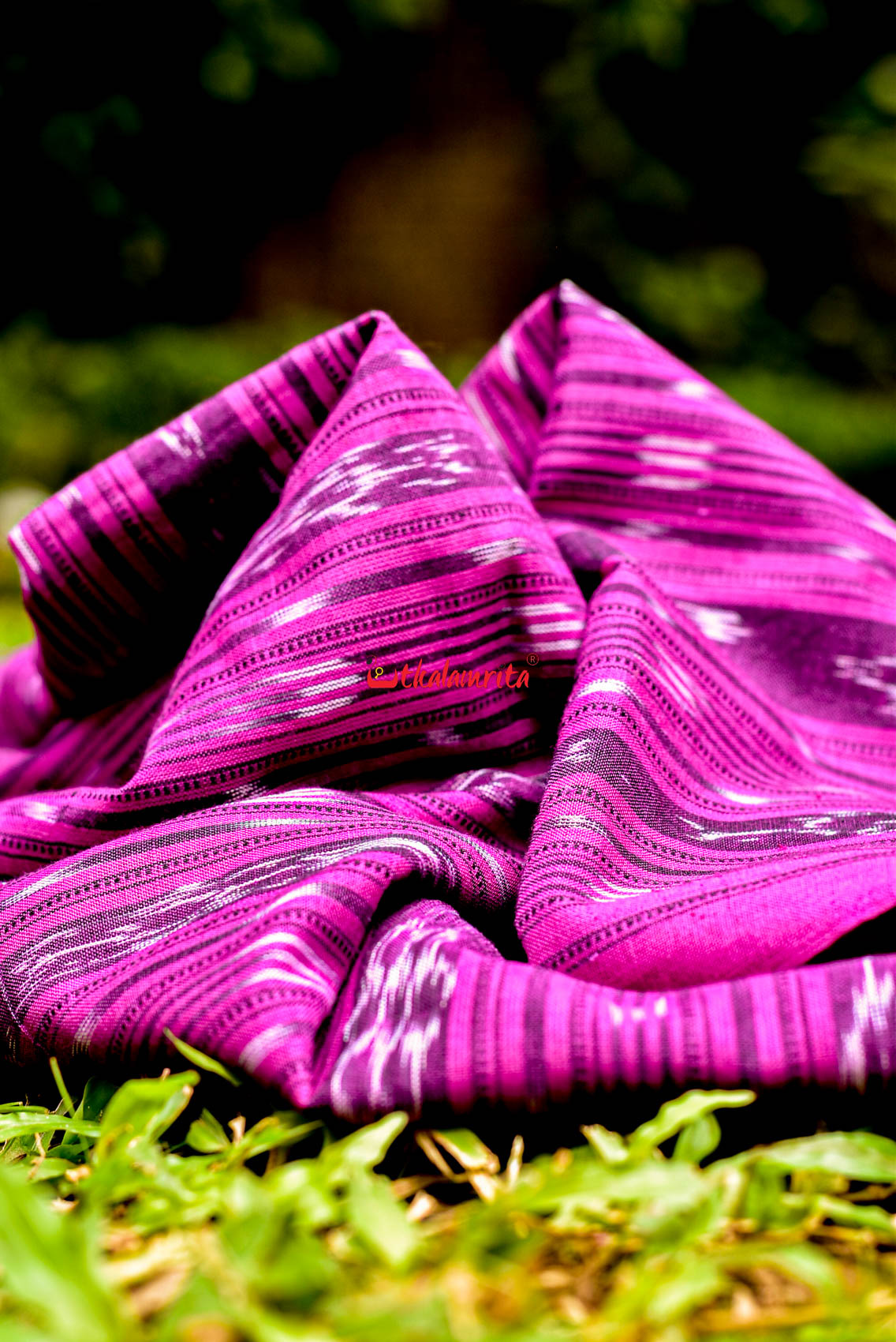 Dark Magenta Ikat (Fabric)