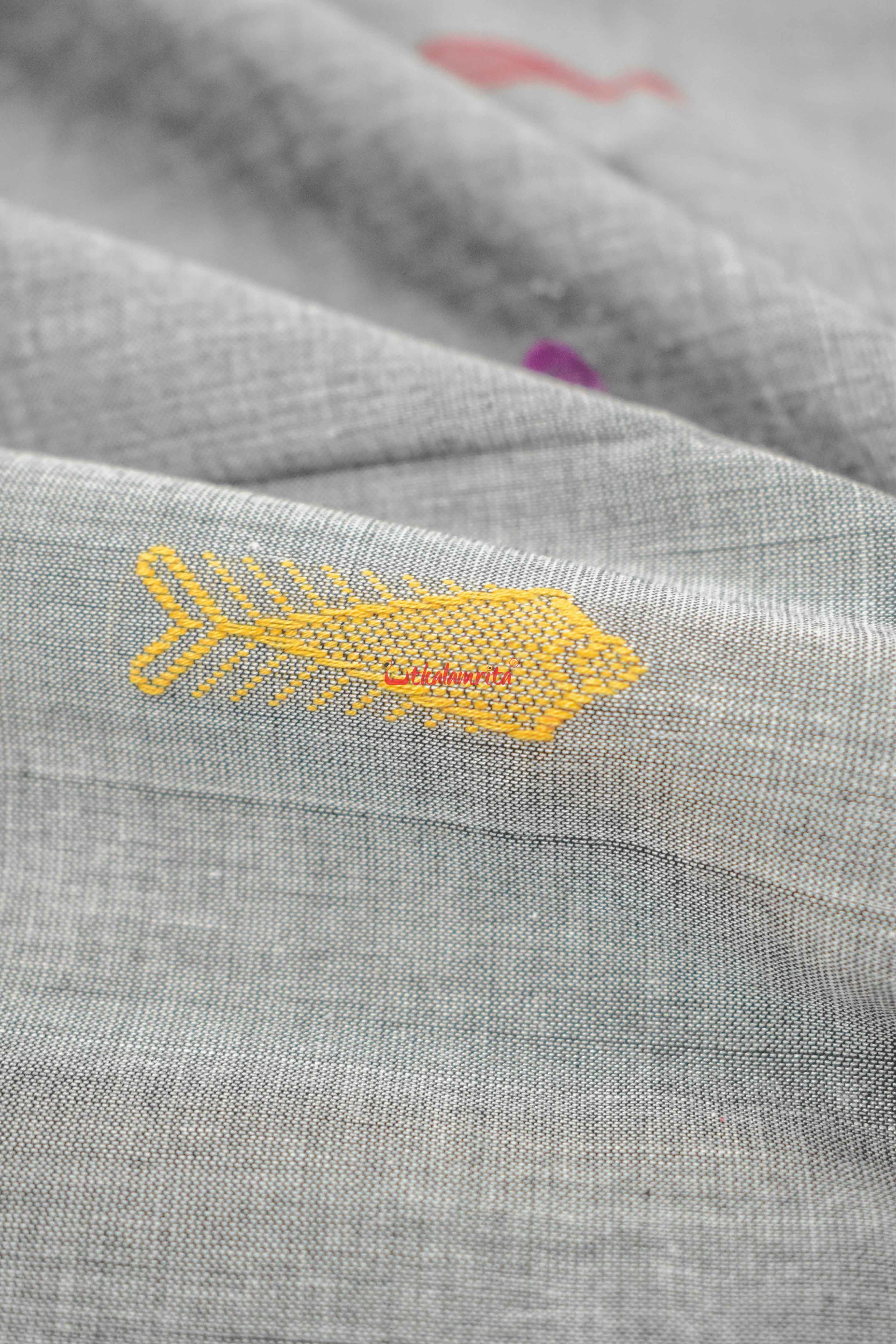 Forest Koala Bomkai Cotton Saree