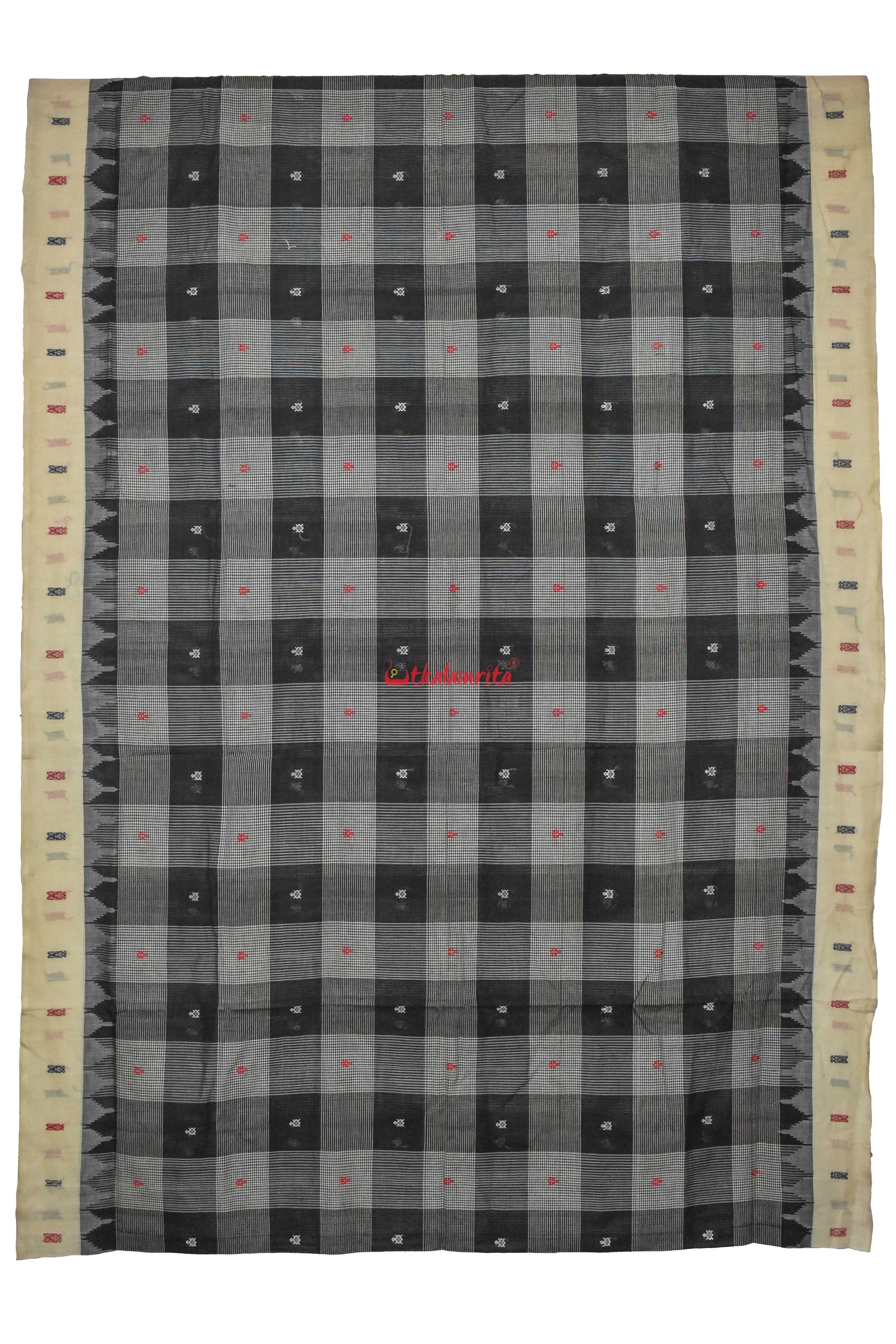 White Tortoise Phoda Kumbha Cotton Saree