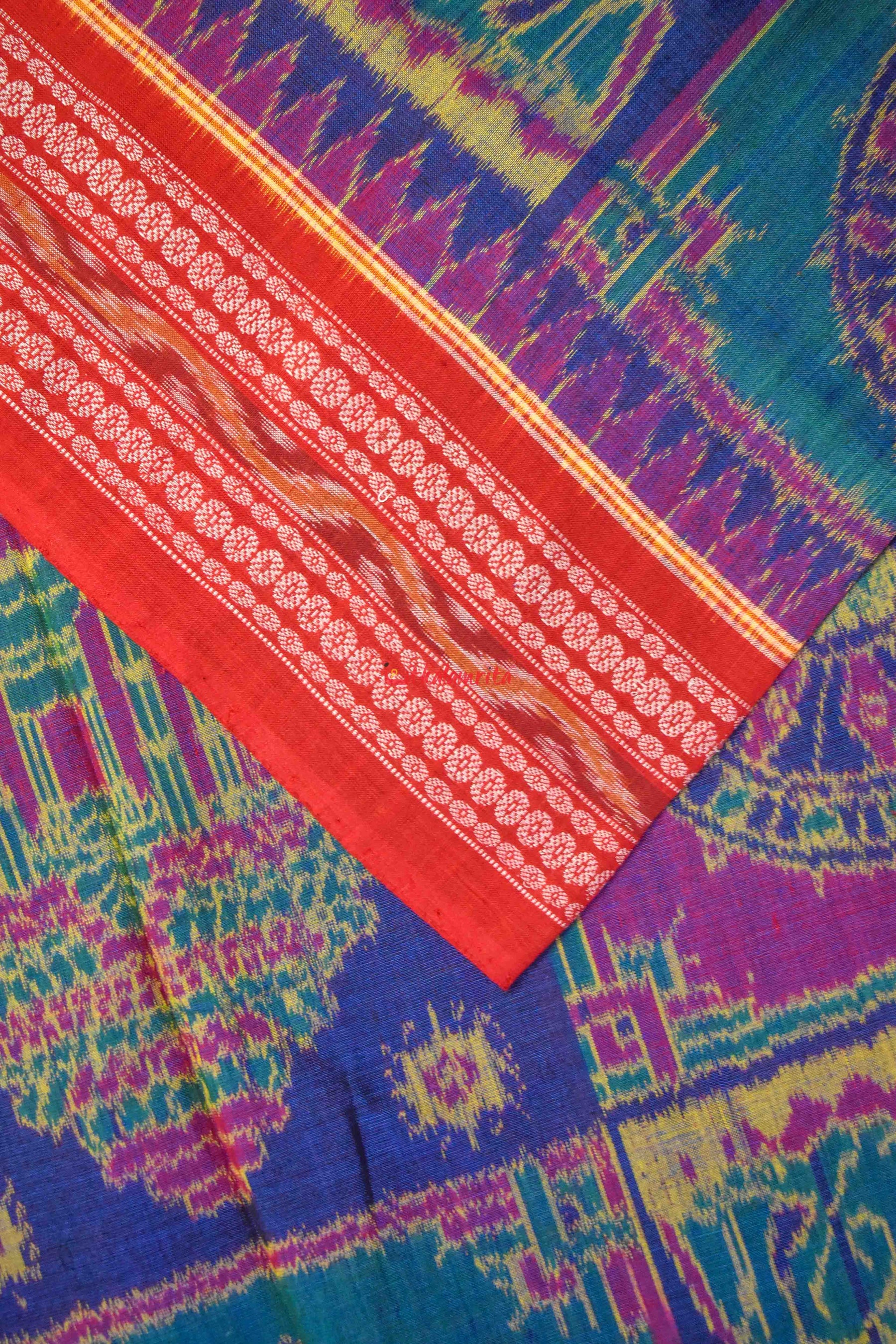 Theme Of Konark Sambalpuri Cotton Saree