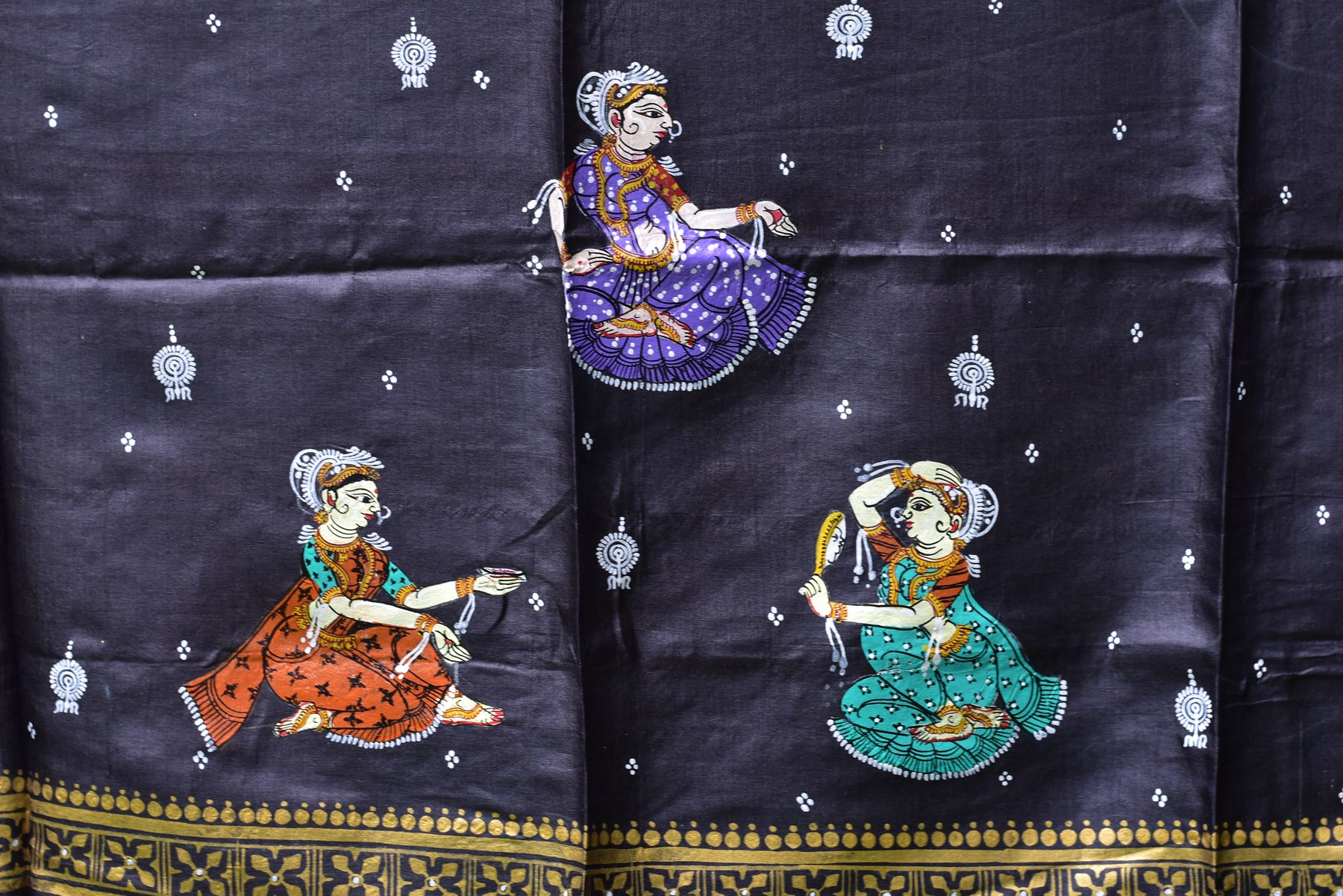 Bahaghara Pattachitra Black Silk Dress Set