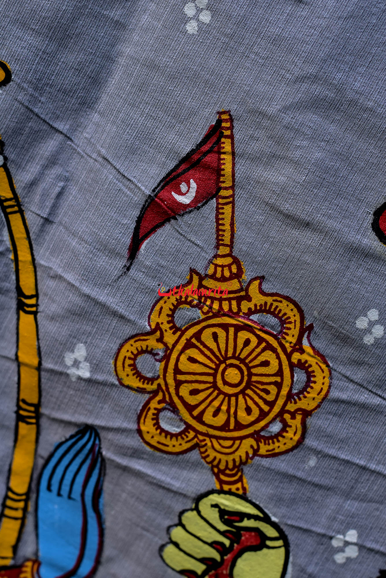 Grey Dupatta Nabagunjara