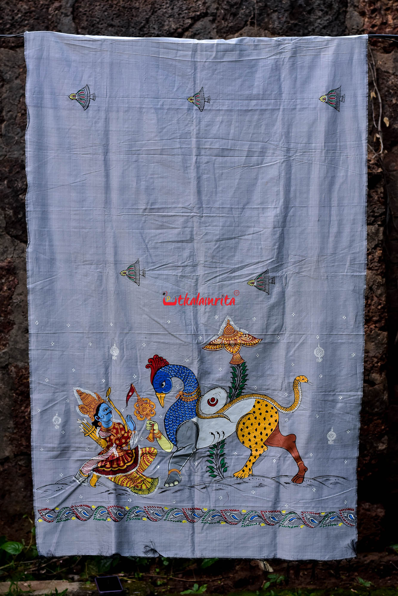 Grey Dupatta Nabagunjara