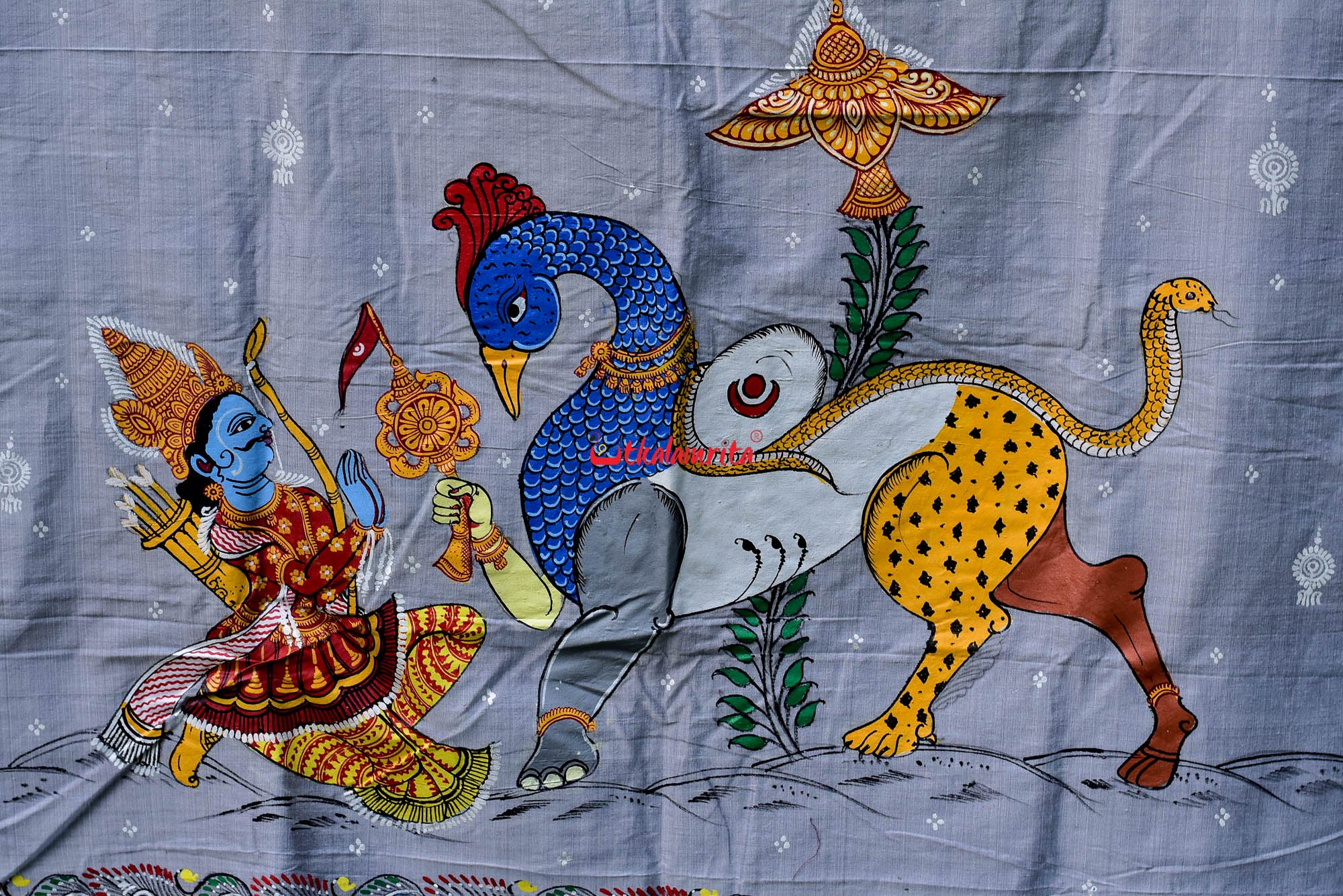 Grey Dupatta Nabagunjara