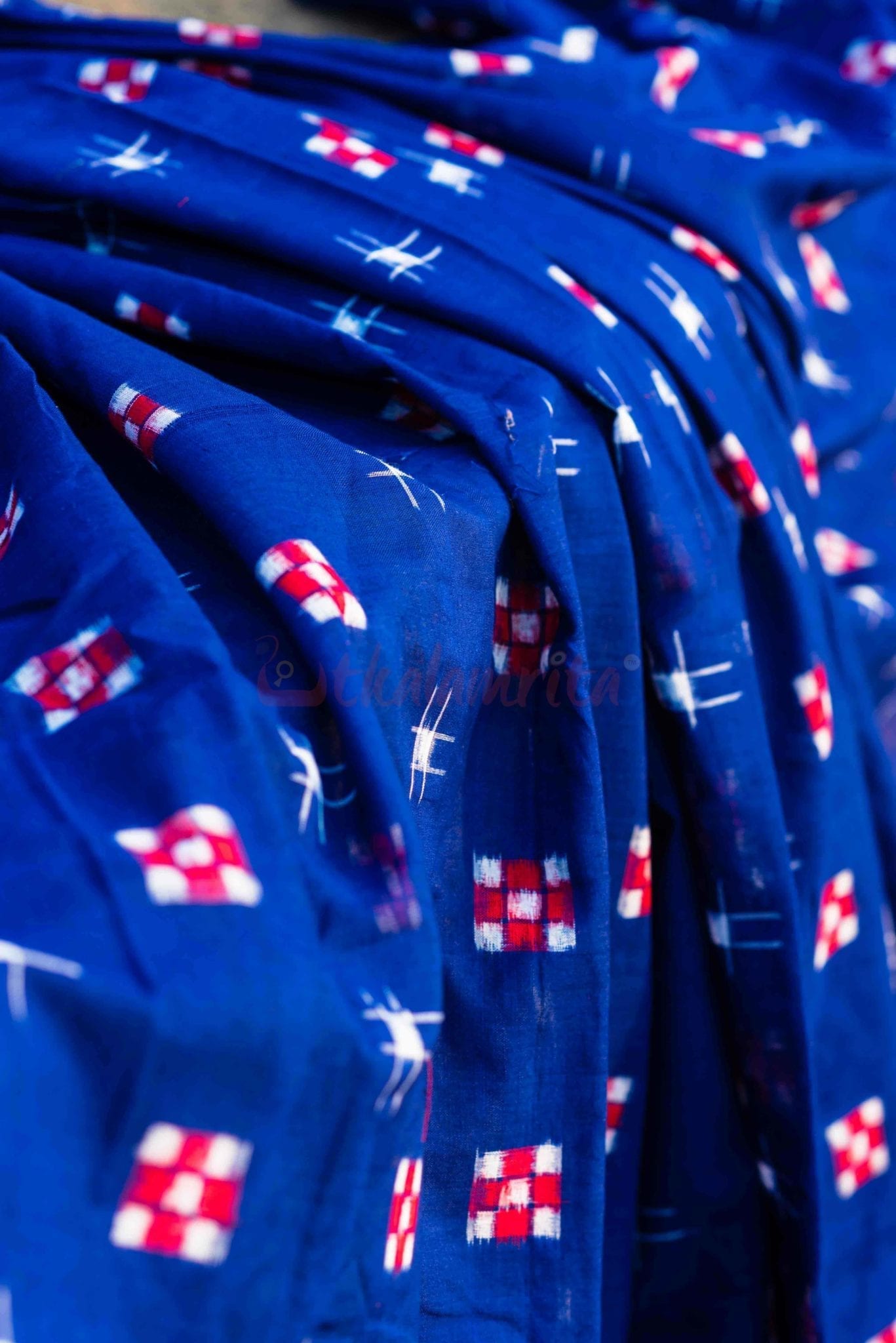 Checks on a Deep Blue Sky (Fabric)