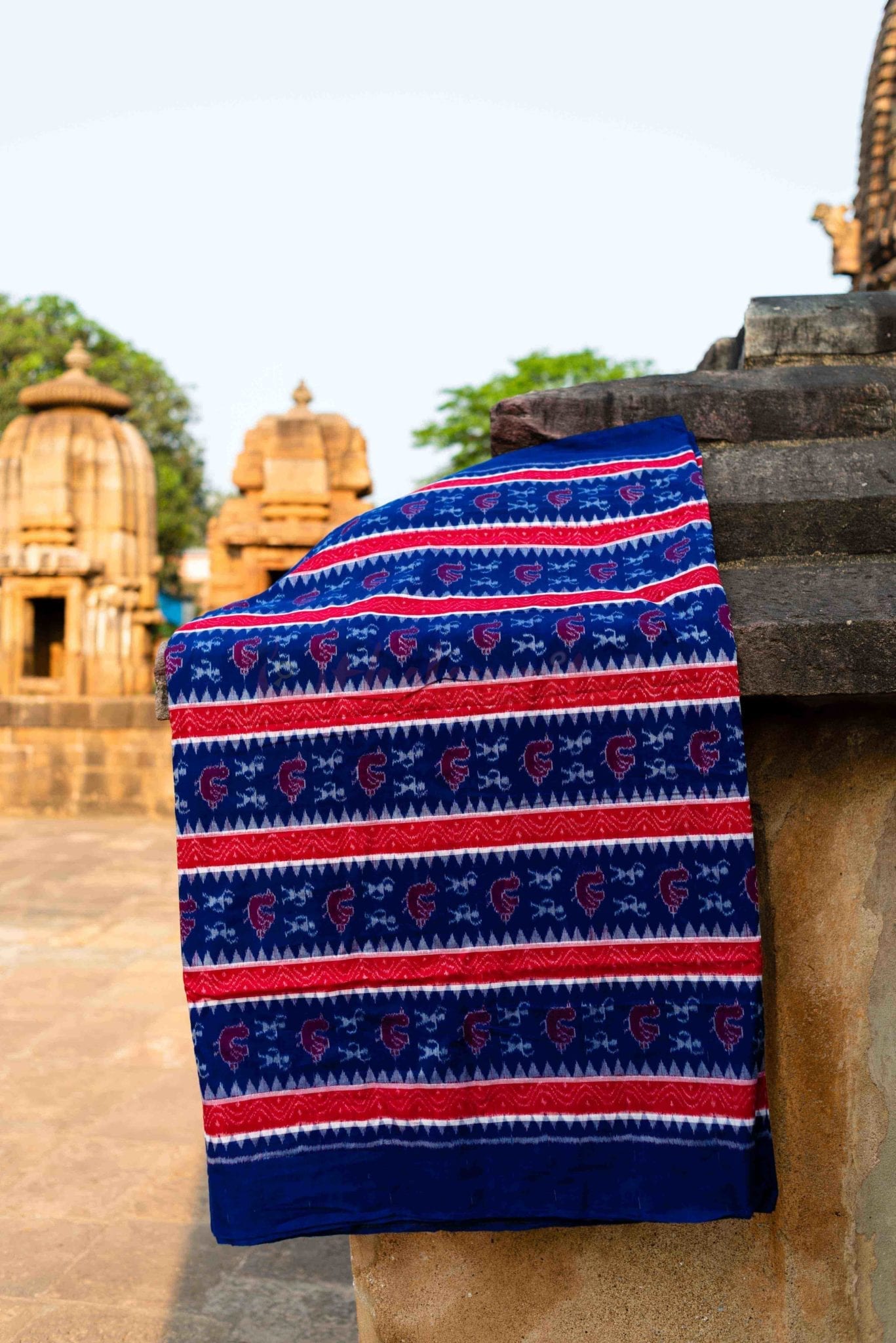 Blue Ducks, Tribals and Lines (Fabric)