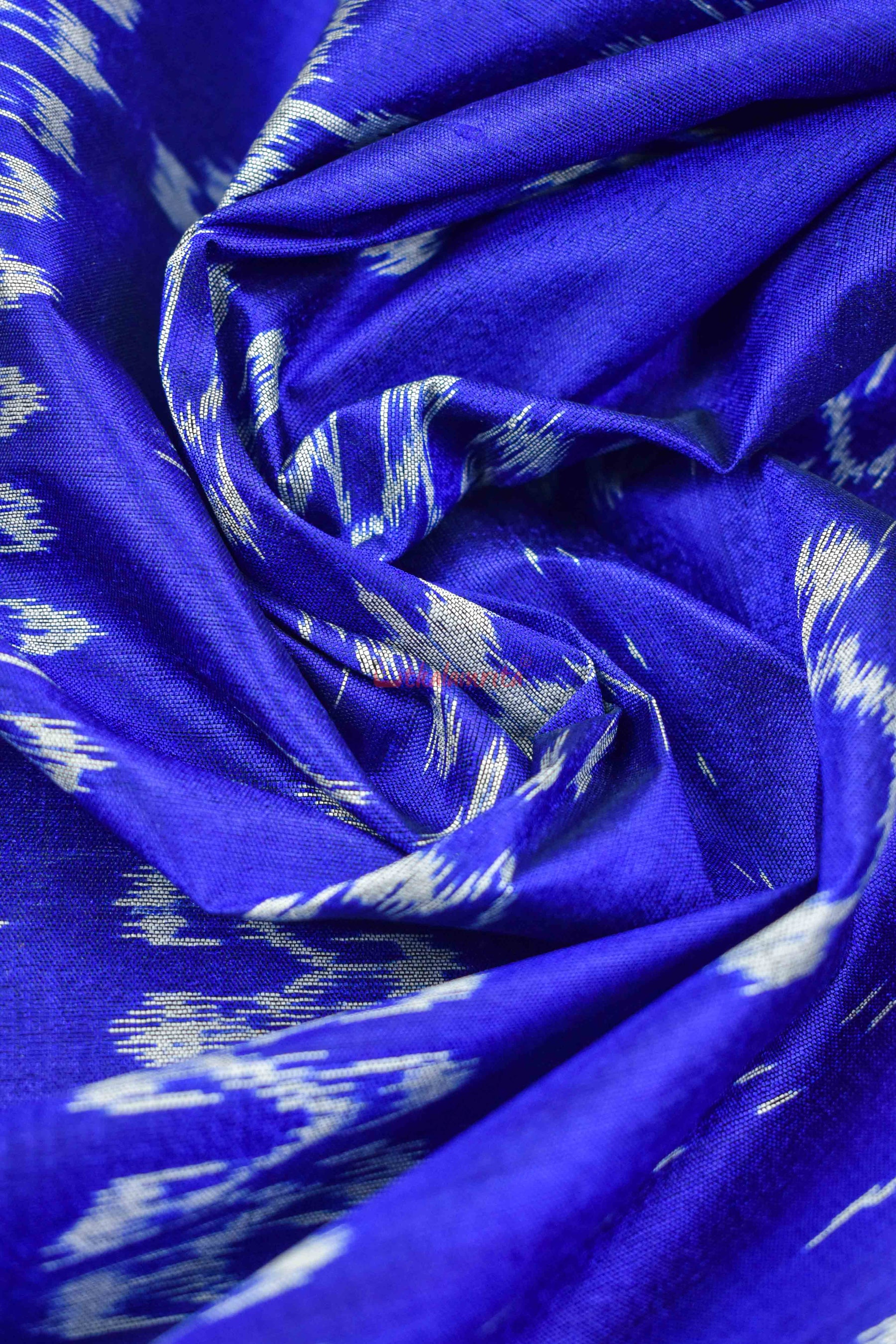 Blue Orange Tribal Khandua silk