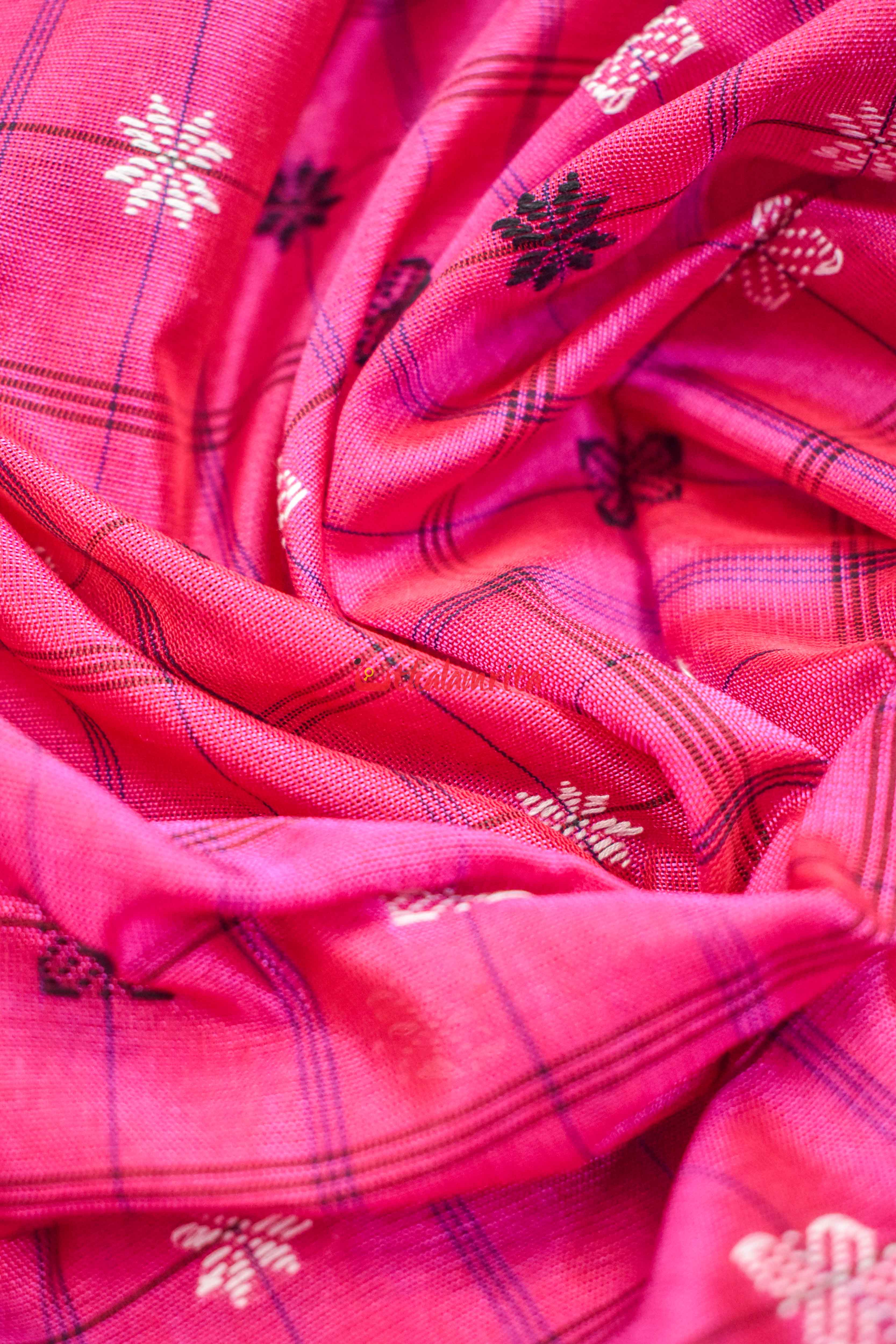 Magenta Sico Bapta Silk Saree