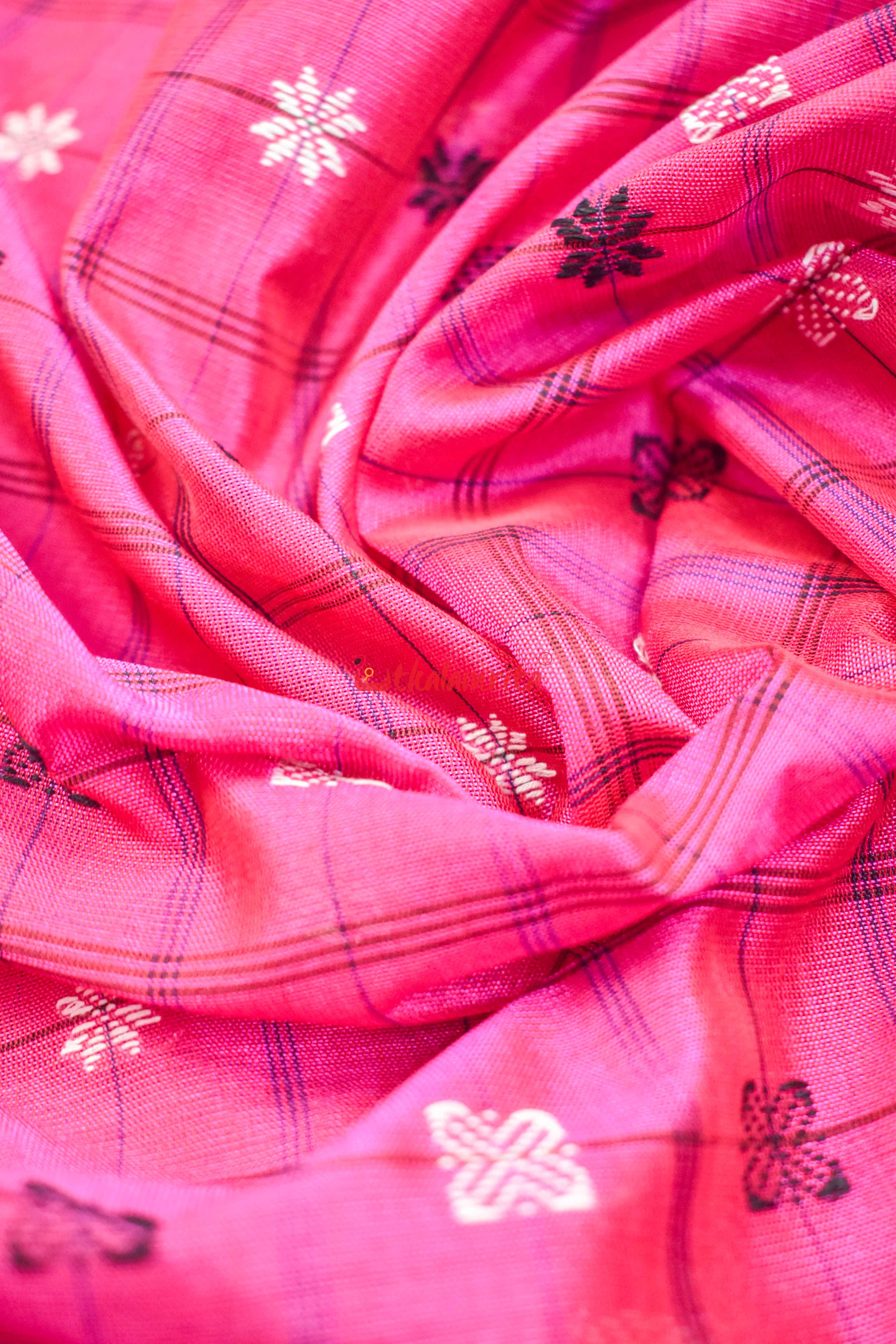 Magenta Sico Bapta Silk Saree