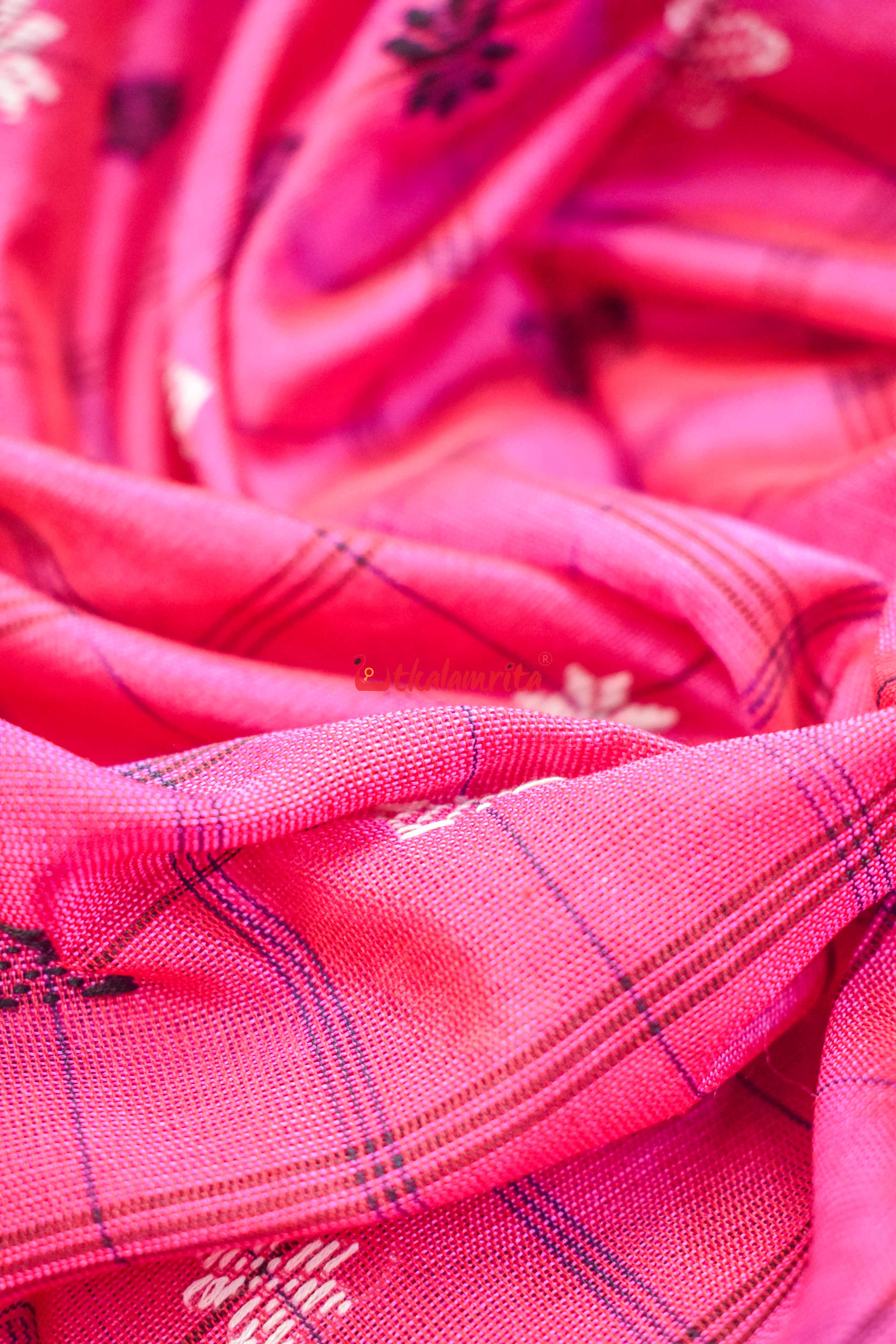 Magenta Sico Bapta Silk Saree