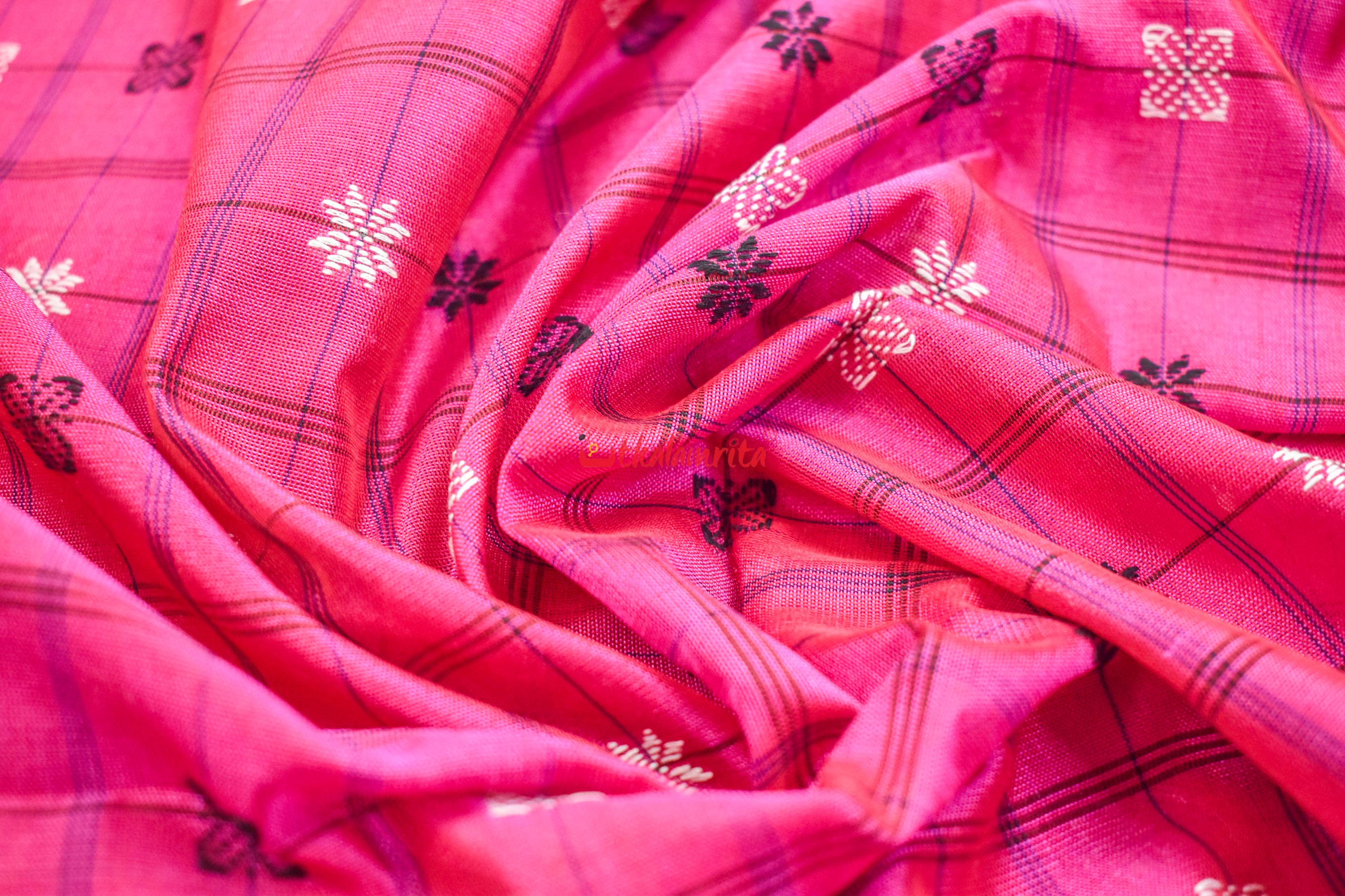 Magenta Sico Bapta Silk Saree