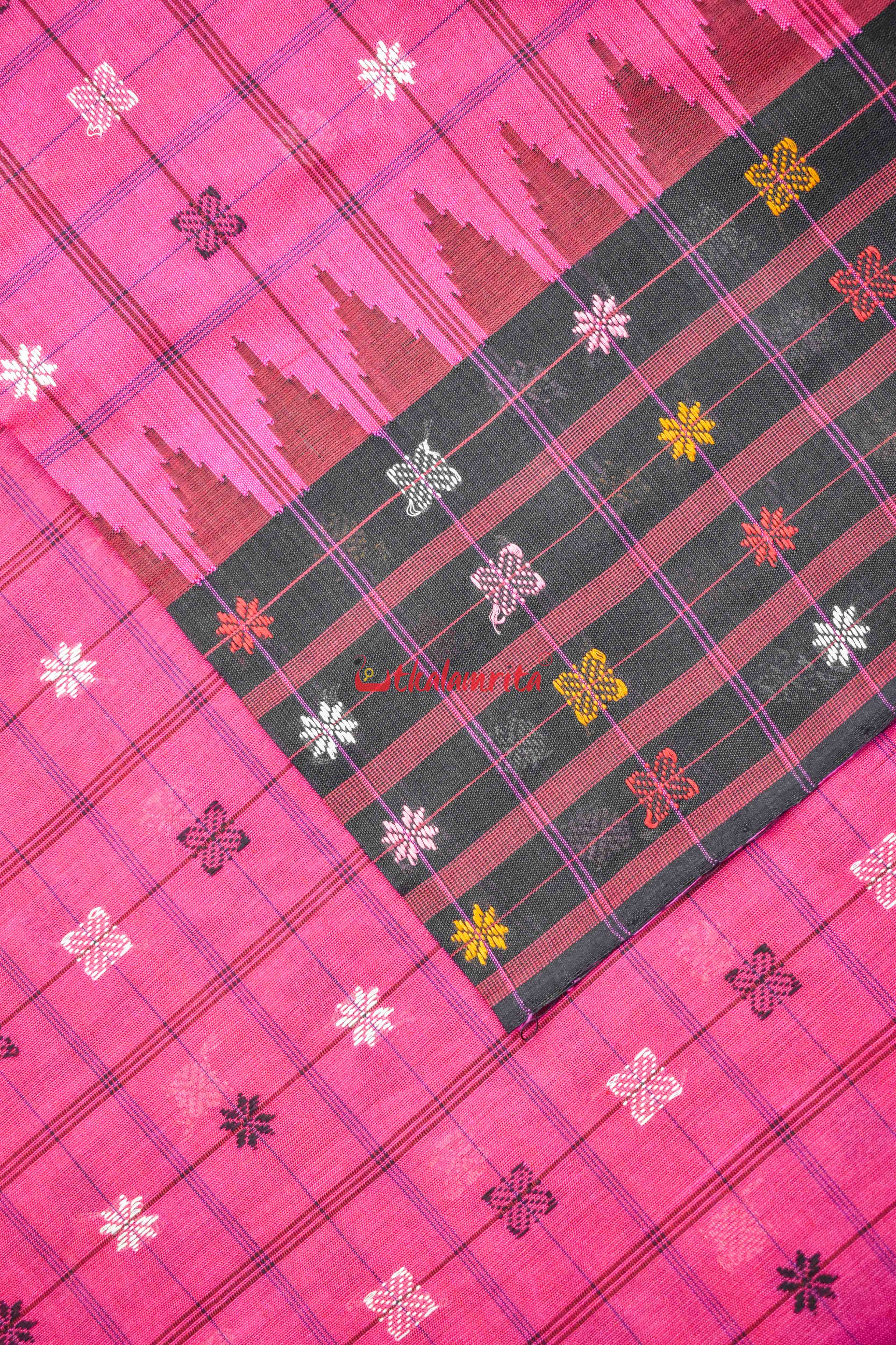 Magenta Sico Bapta Silk Saree