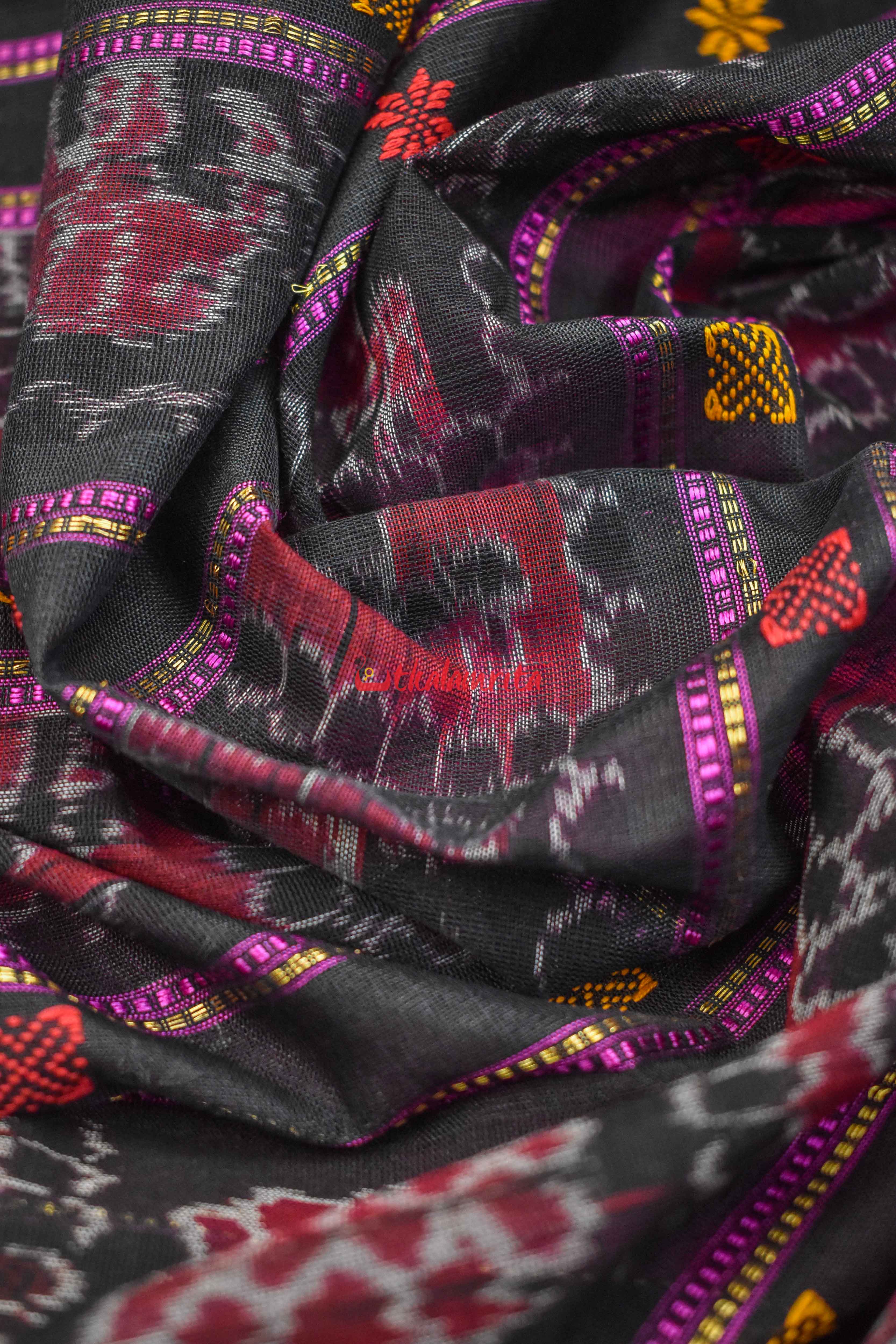 Magenta Sico Bapta Silk Saree