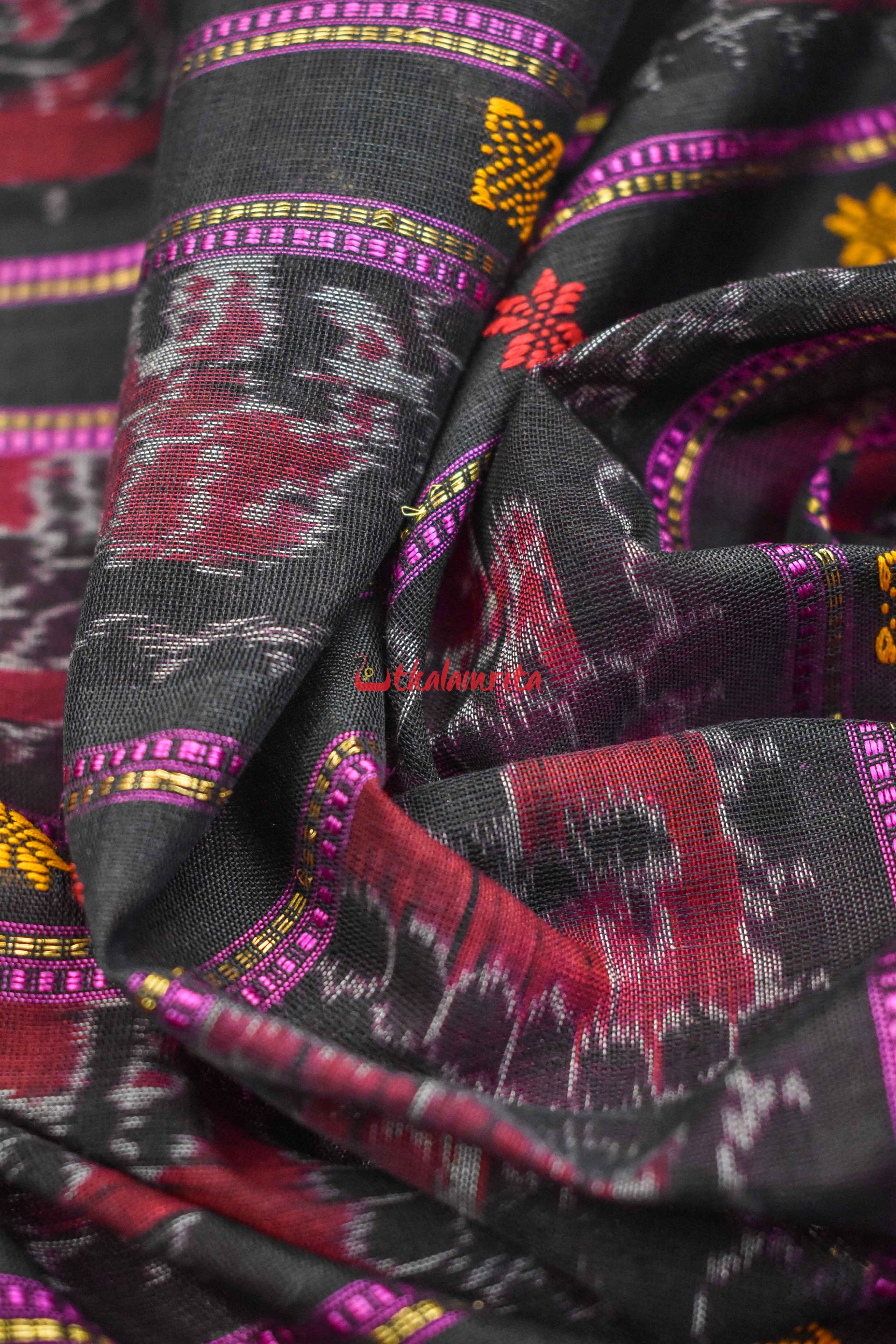 Magenta Sico Bapta Silk Saree