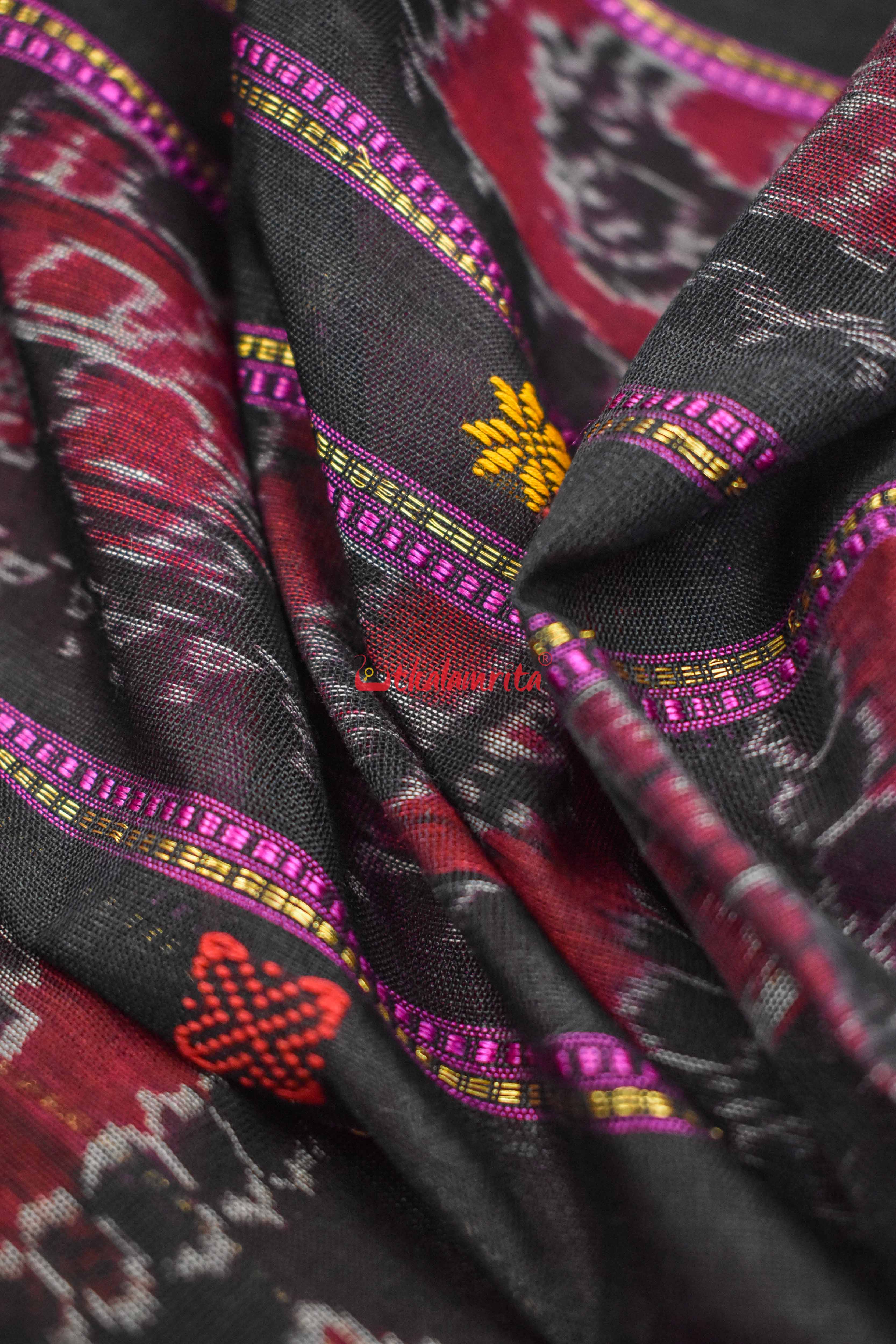 Magenta Sico Bapta Silk Saree