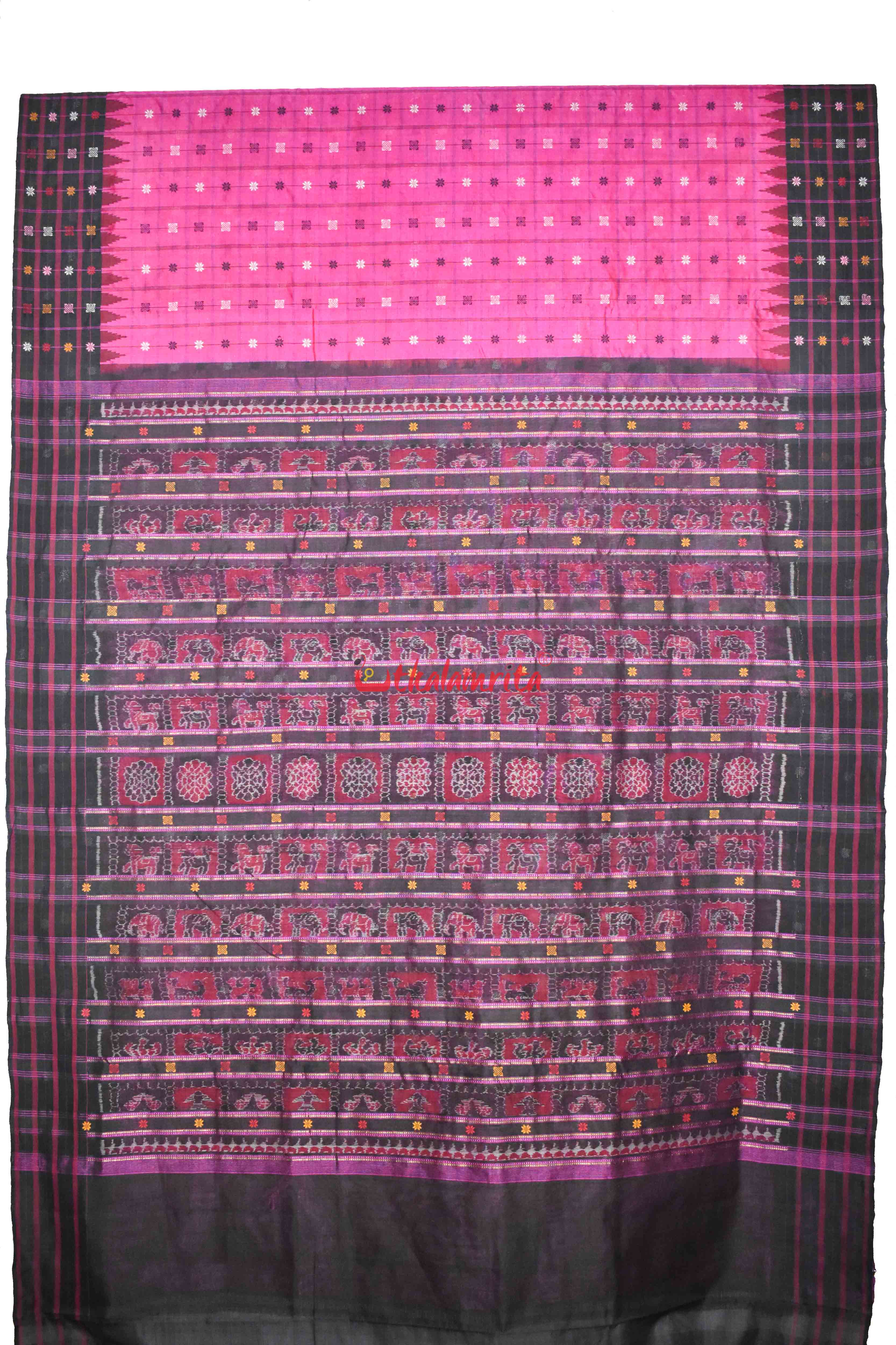 Magenta Sico Bapta Silk Saree