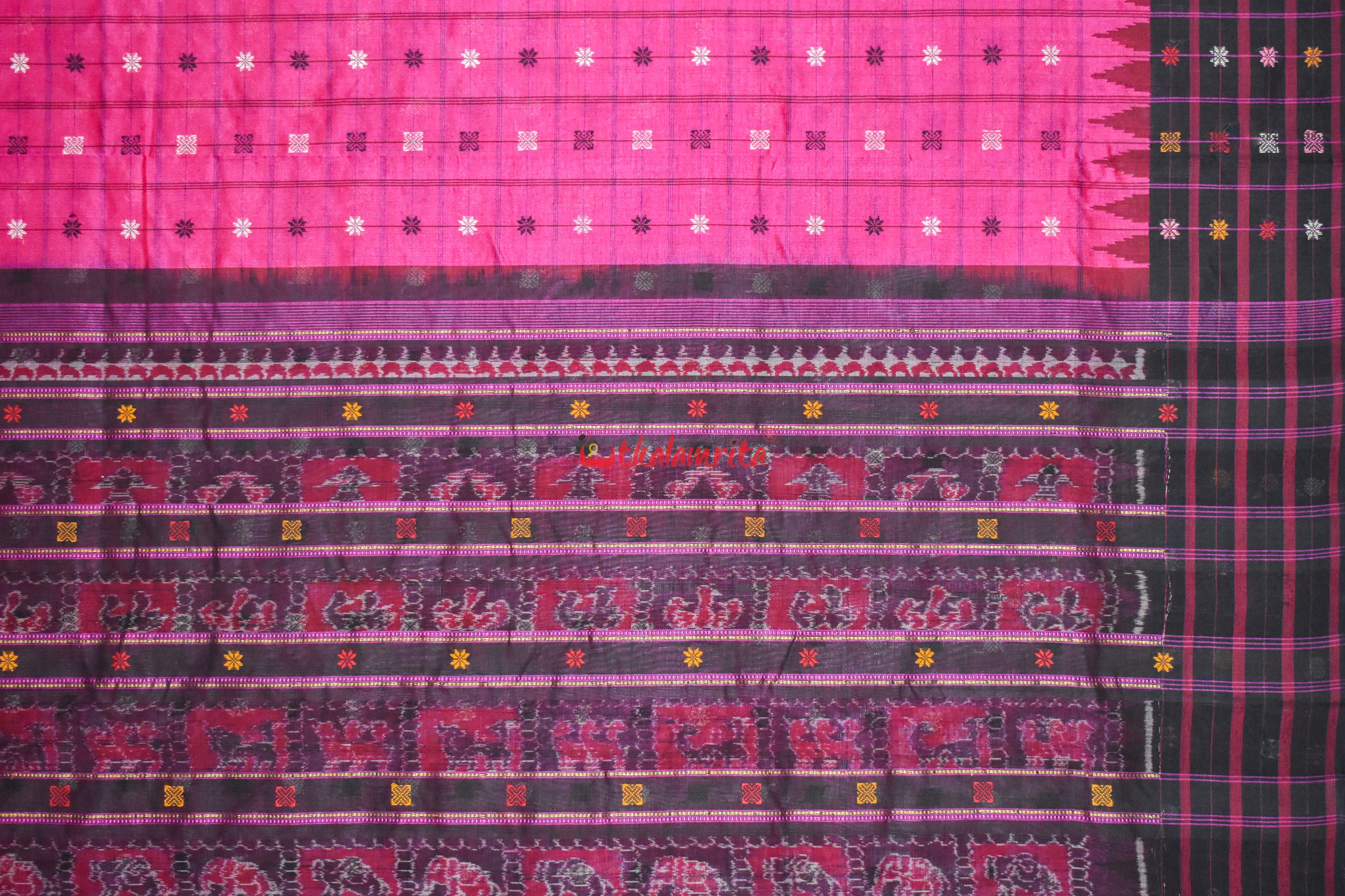 Magenta Sico Bapta Silk Saree
