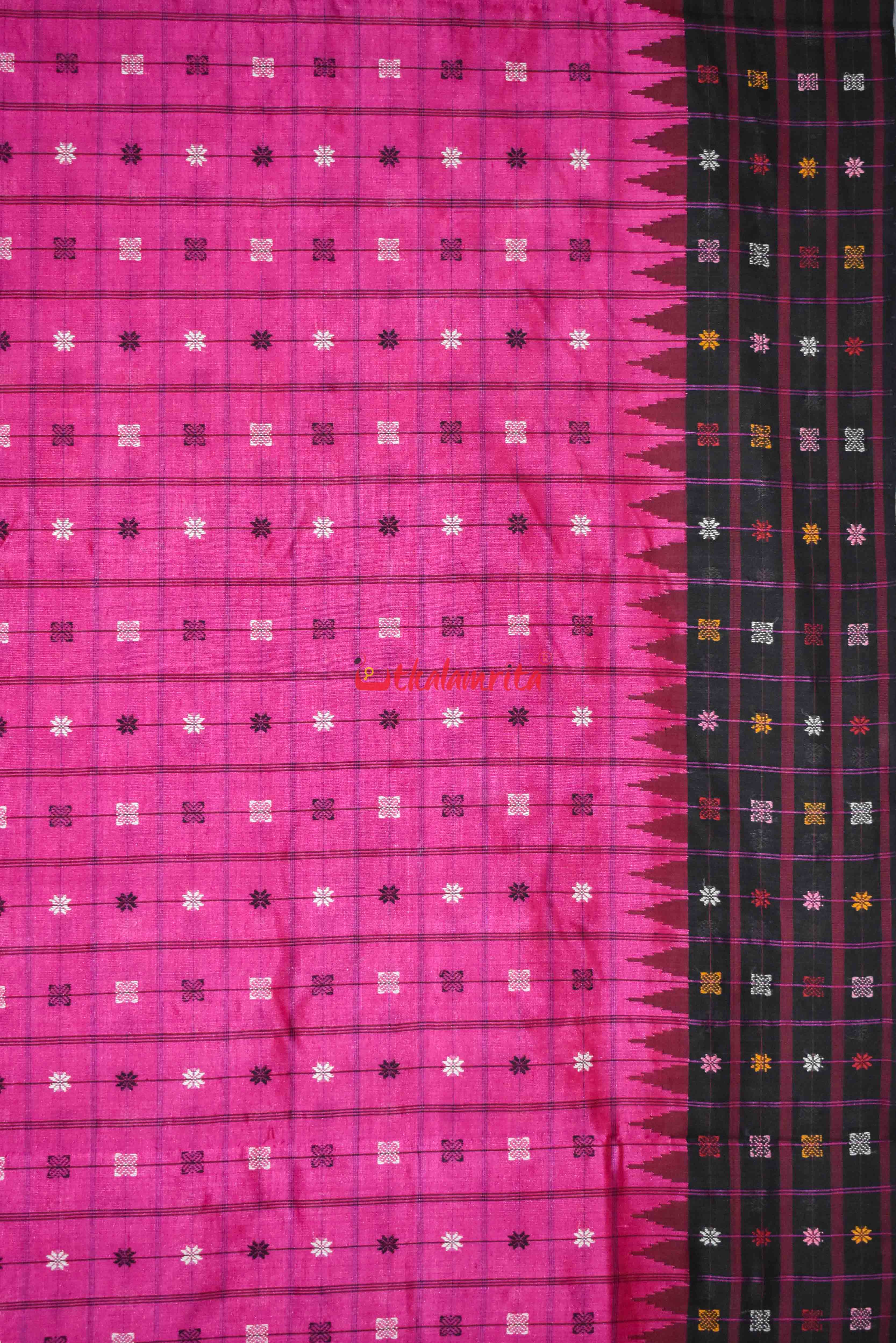 Magenta Sico Bapta Silk Saree