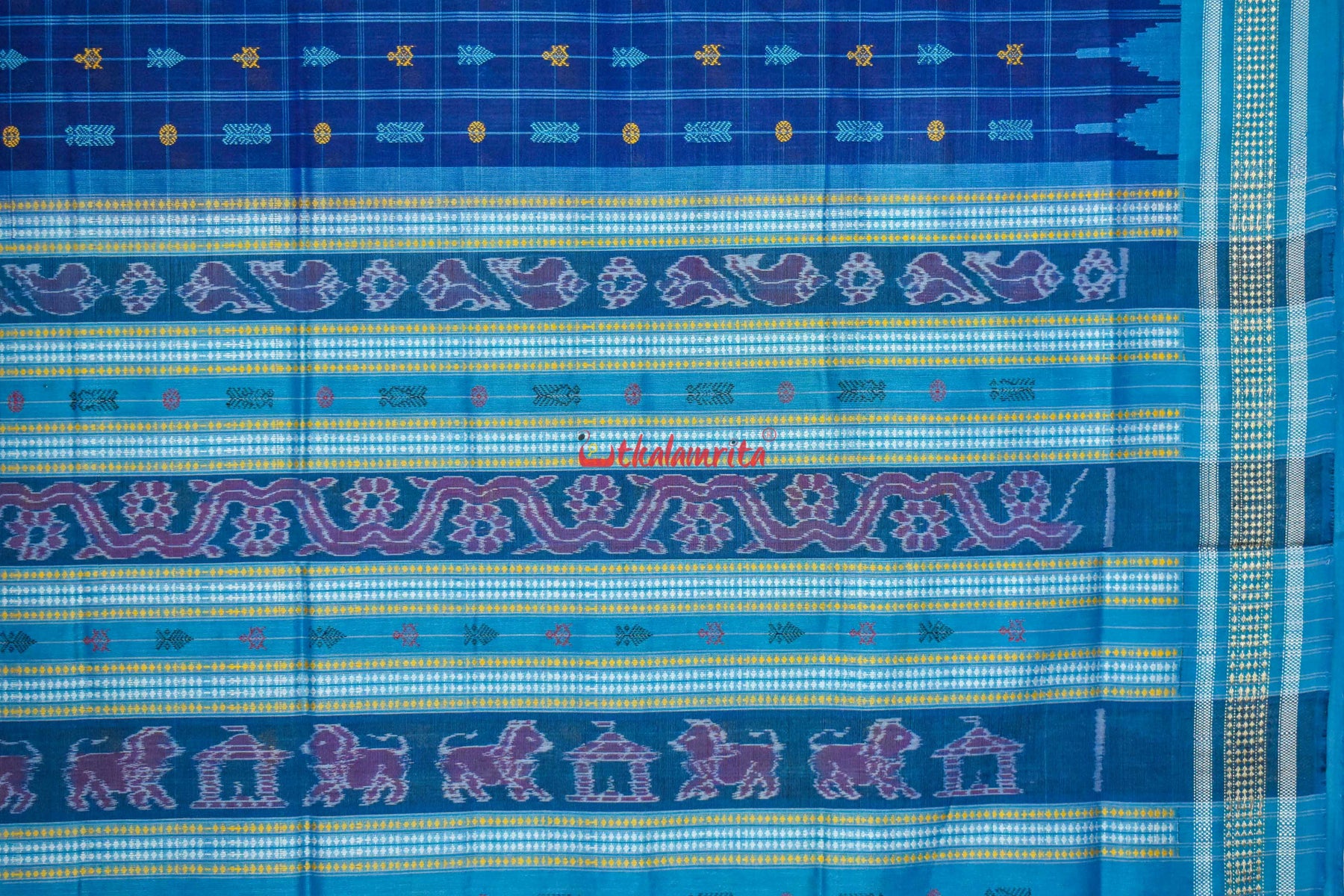 Midnight Hazar Buti Cotton Saree