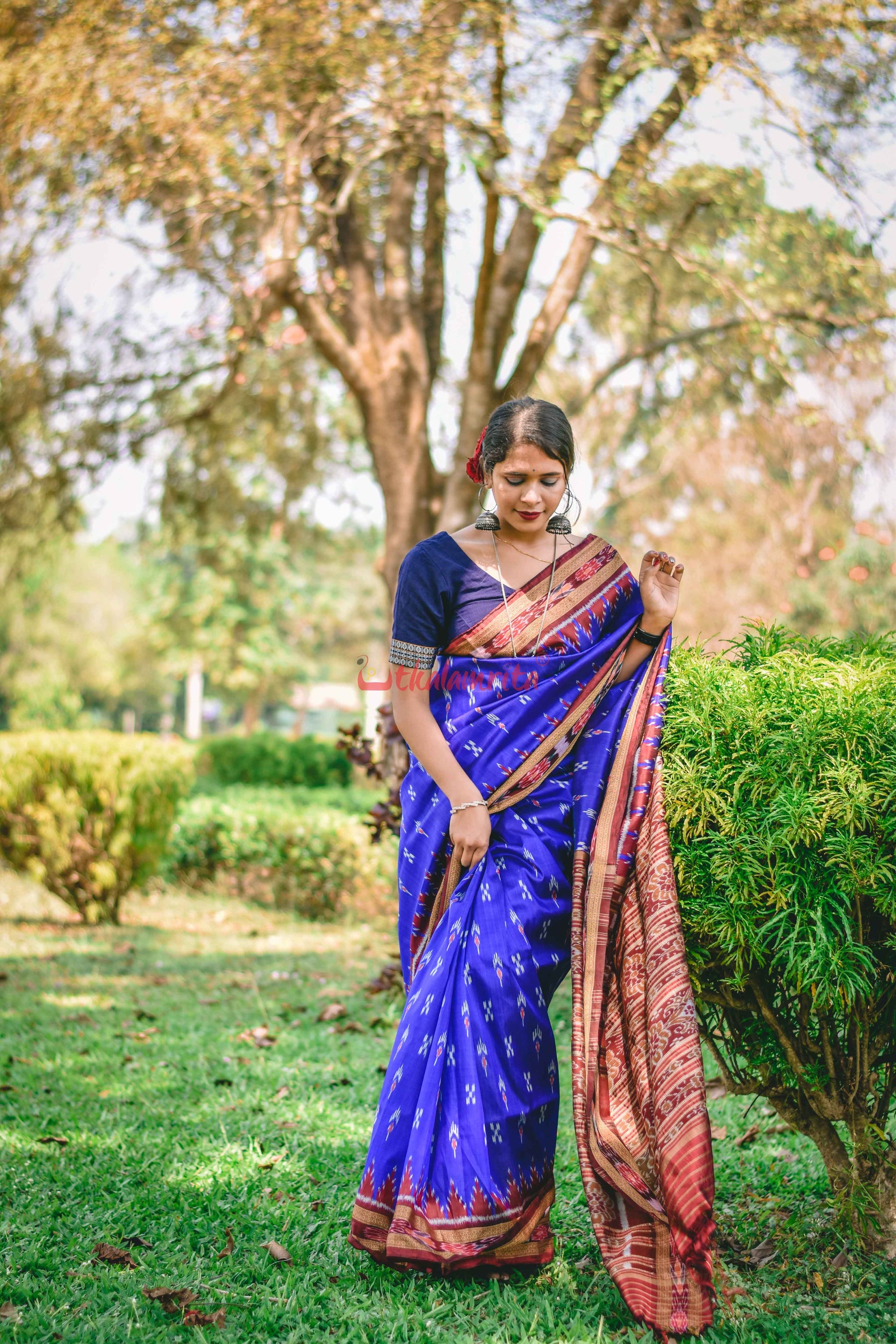 Blue Mayurachandrika Khandua Silk Saree
