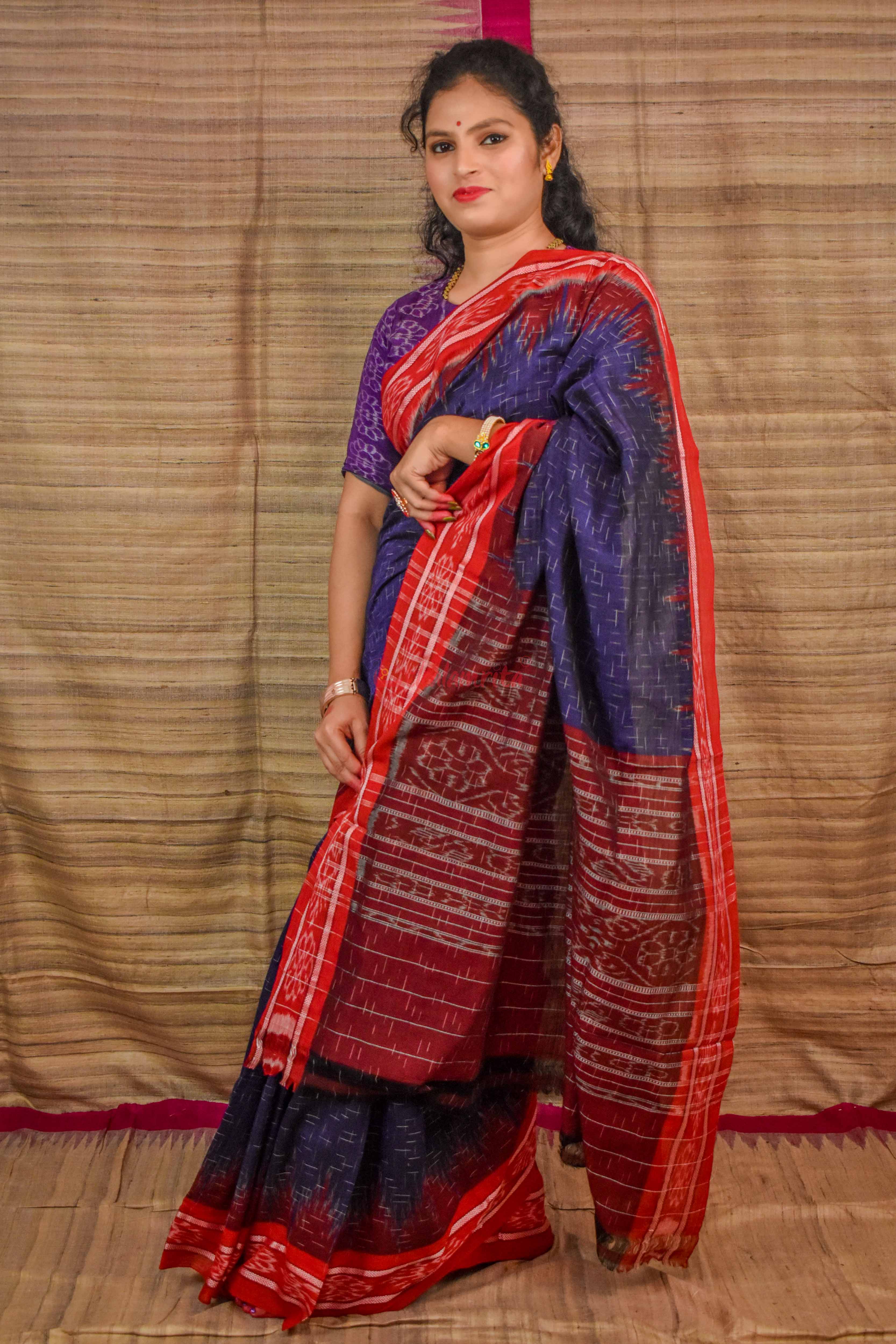 Navy Blue Red Jharana