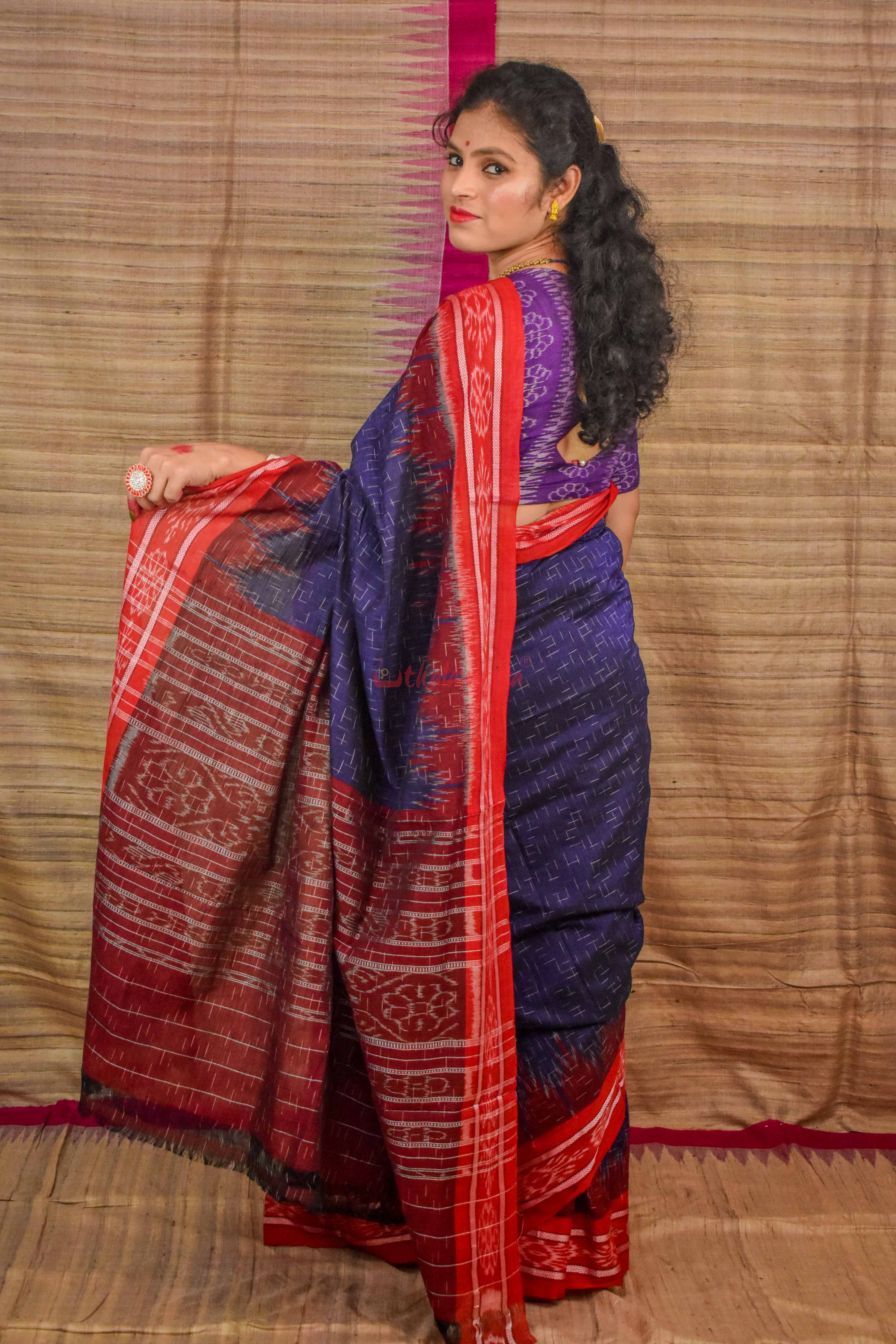 Navy Blue Red Jharana