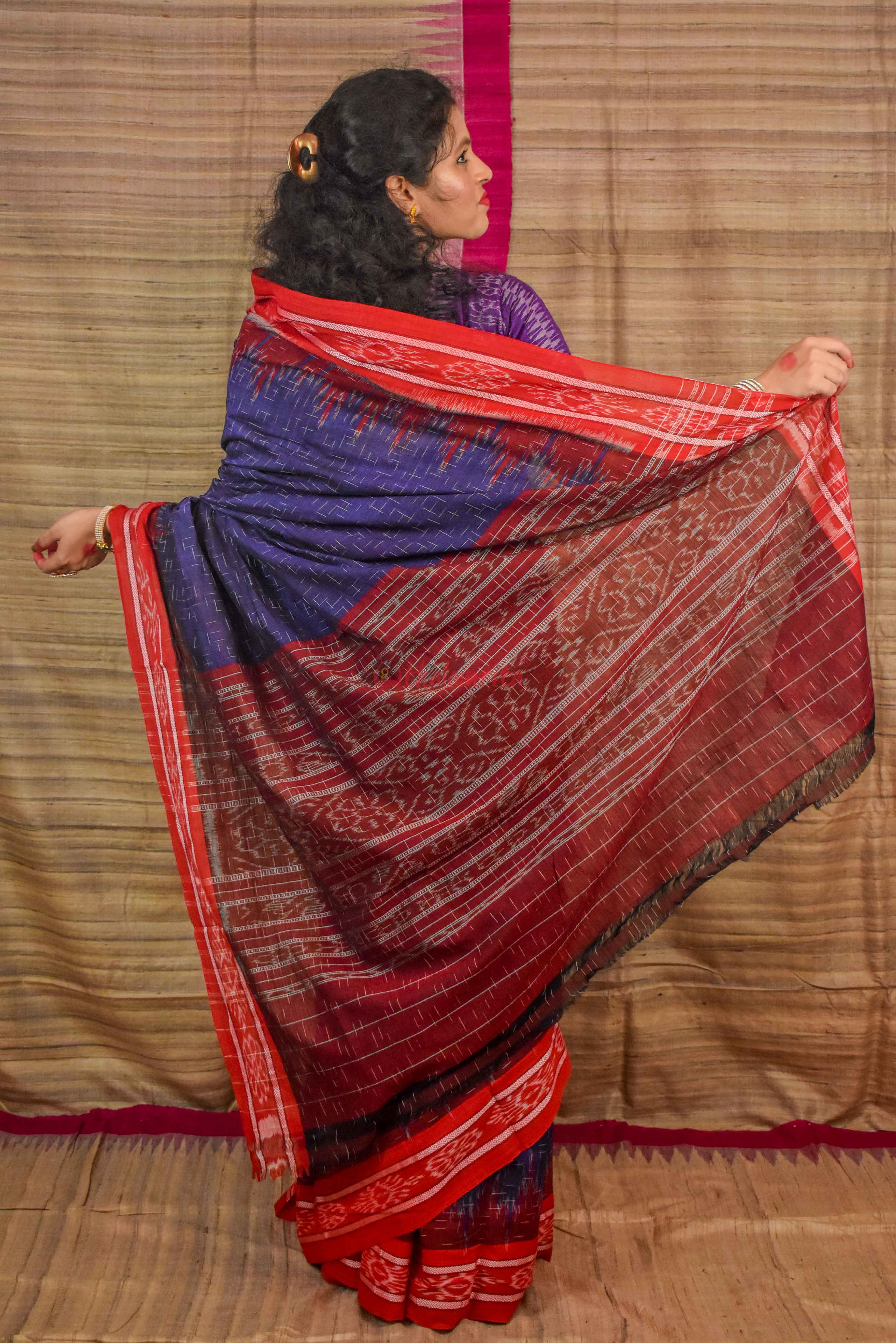 Navy Blue Red Jharana