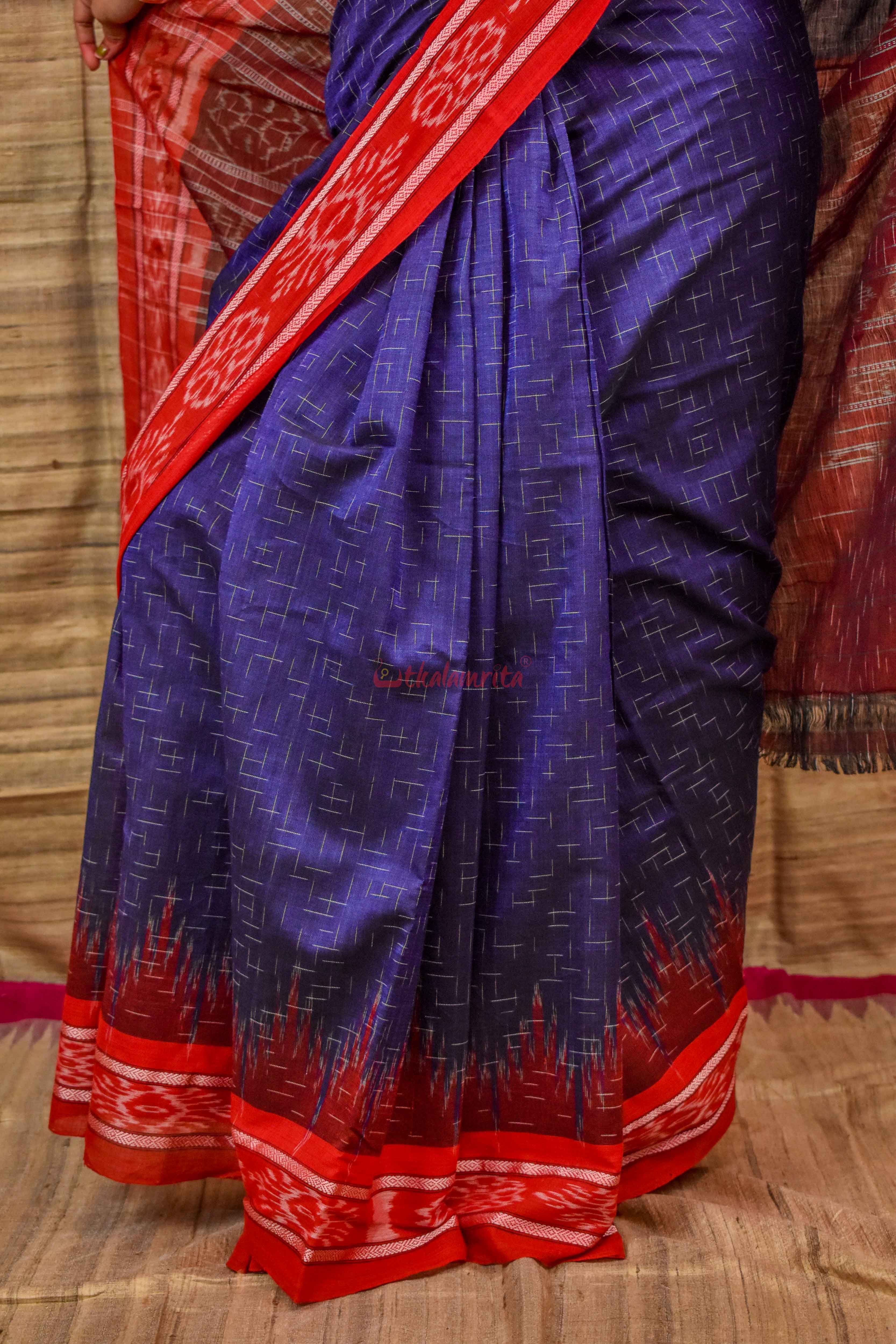 Navy Blue Red Jharana