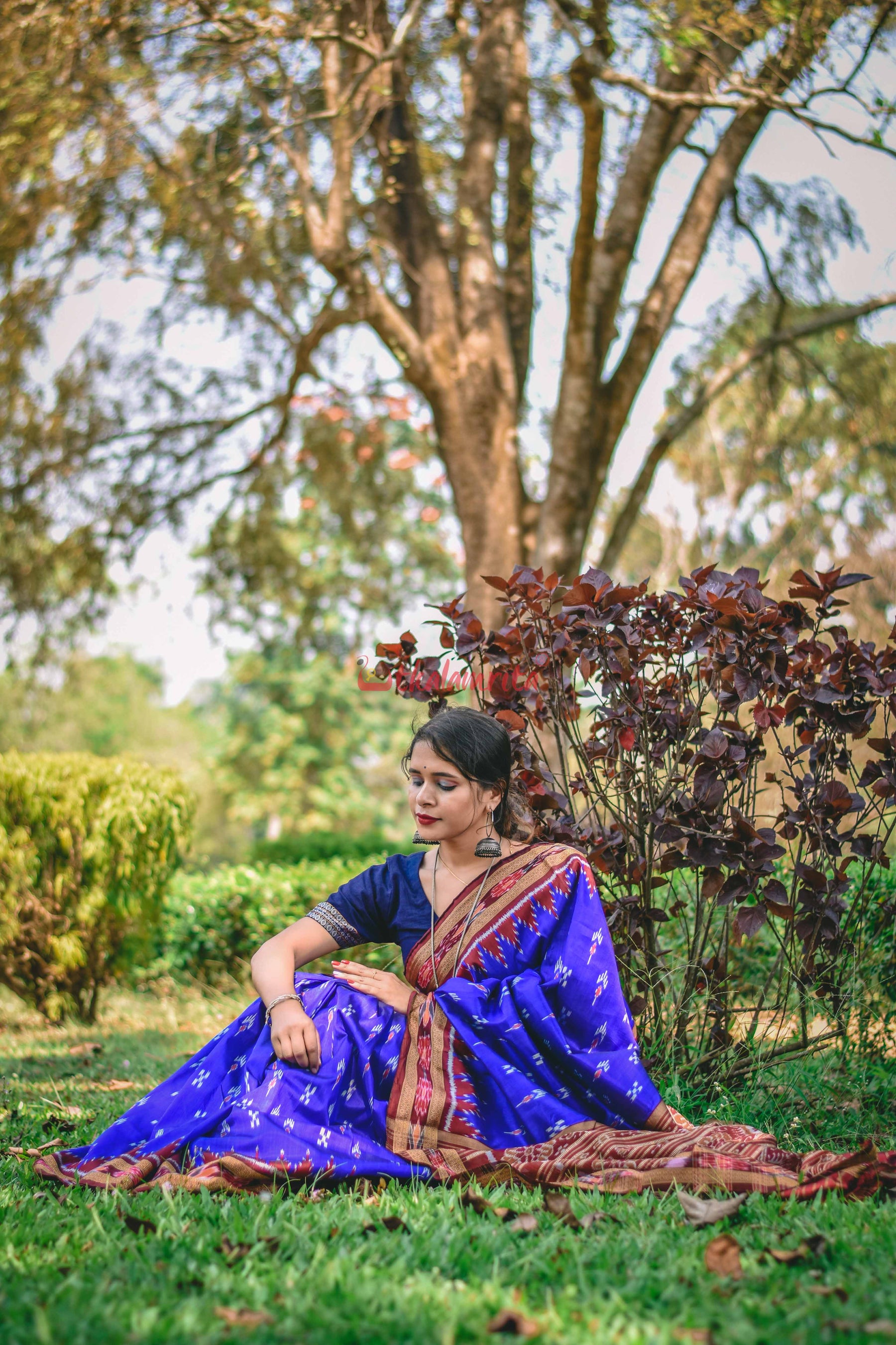 Blue Mayurachandrika Khandua Silk Saree