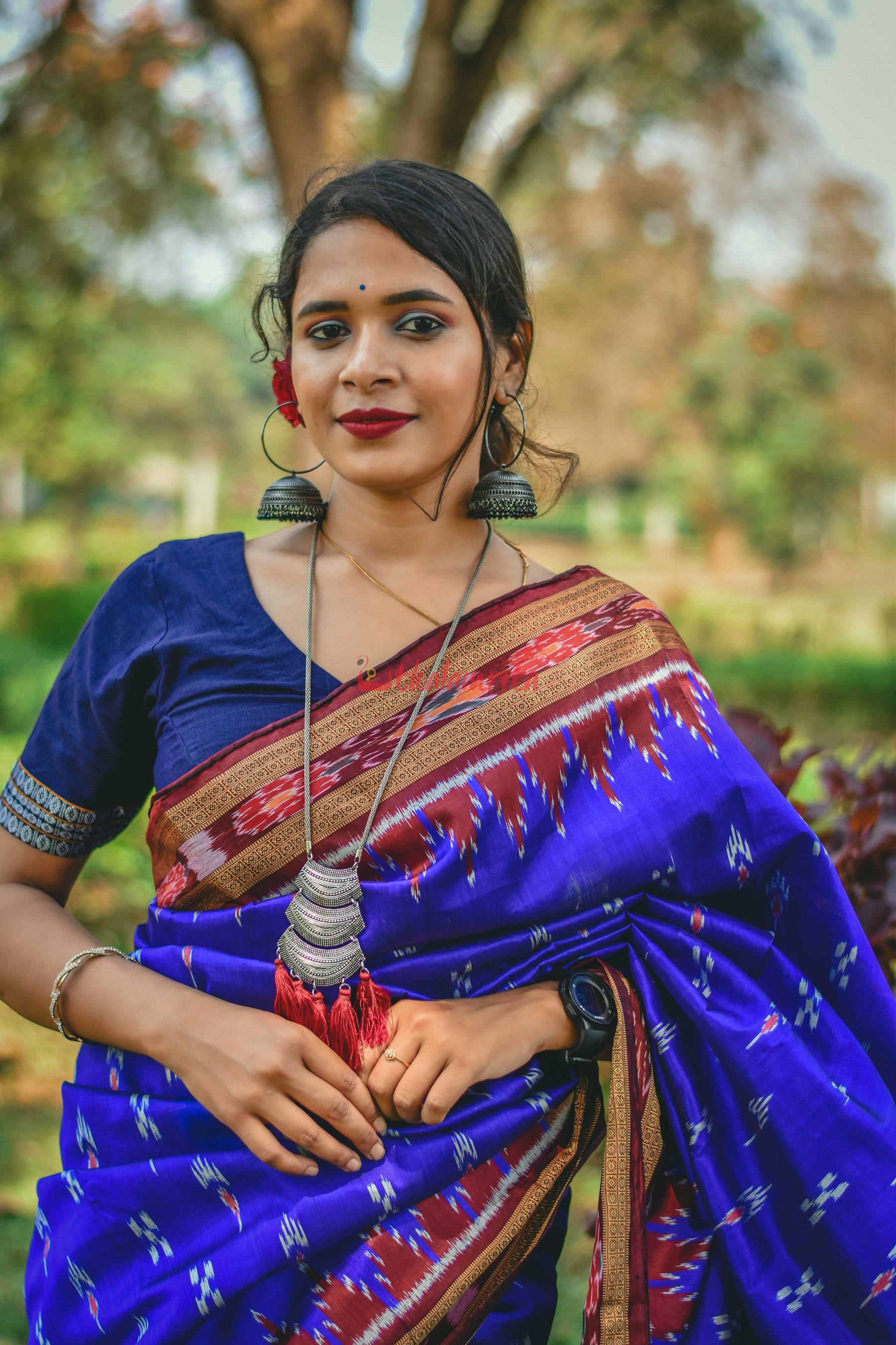 Blue Mayurachandrika Khandua Silk Saree