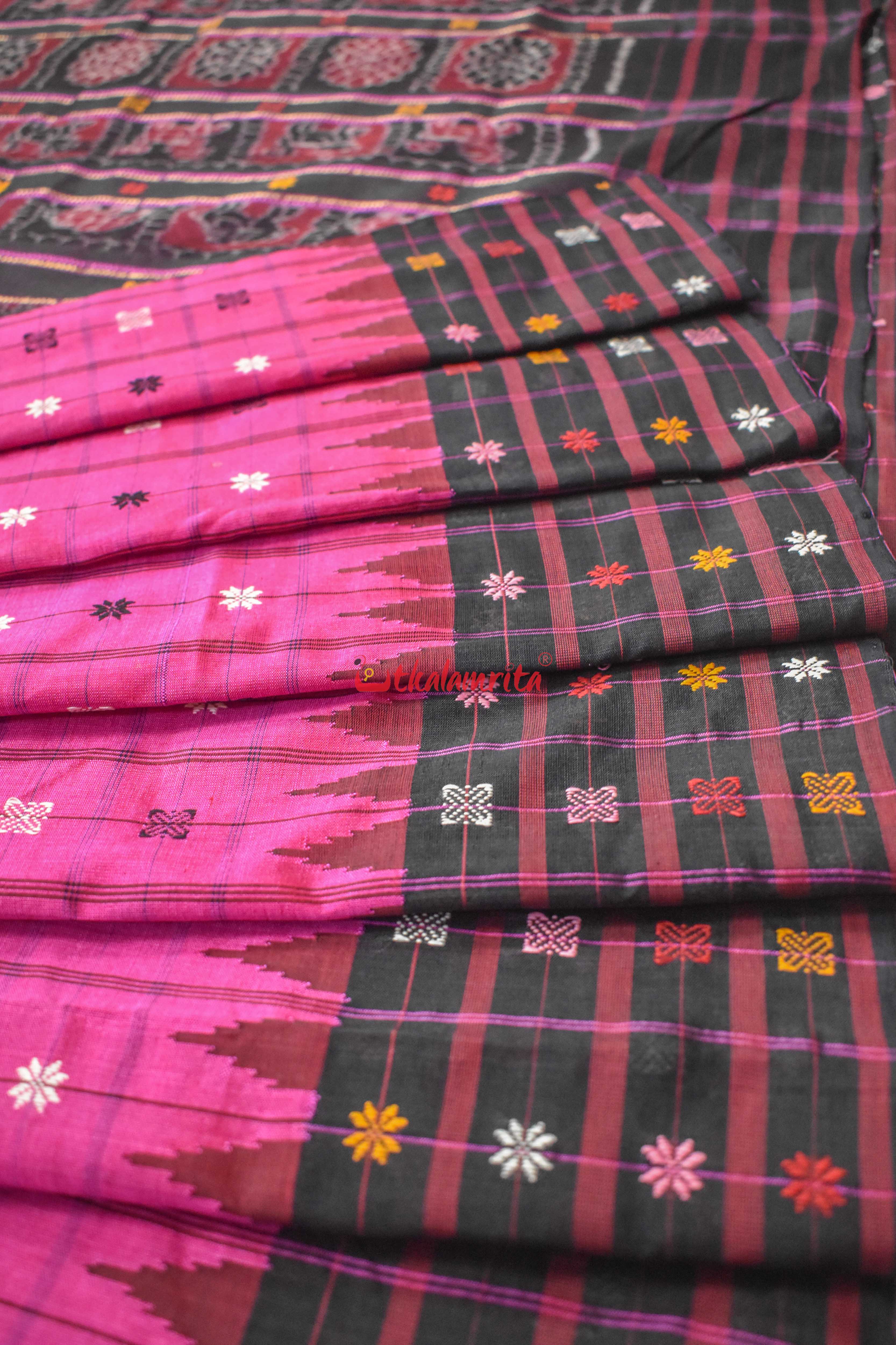 Magenta Sico Bapta Silk Saree