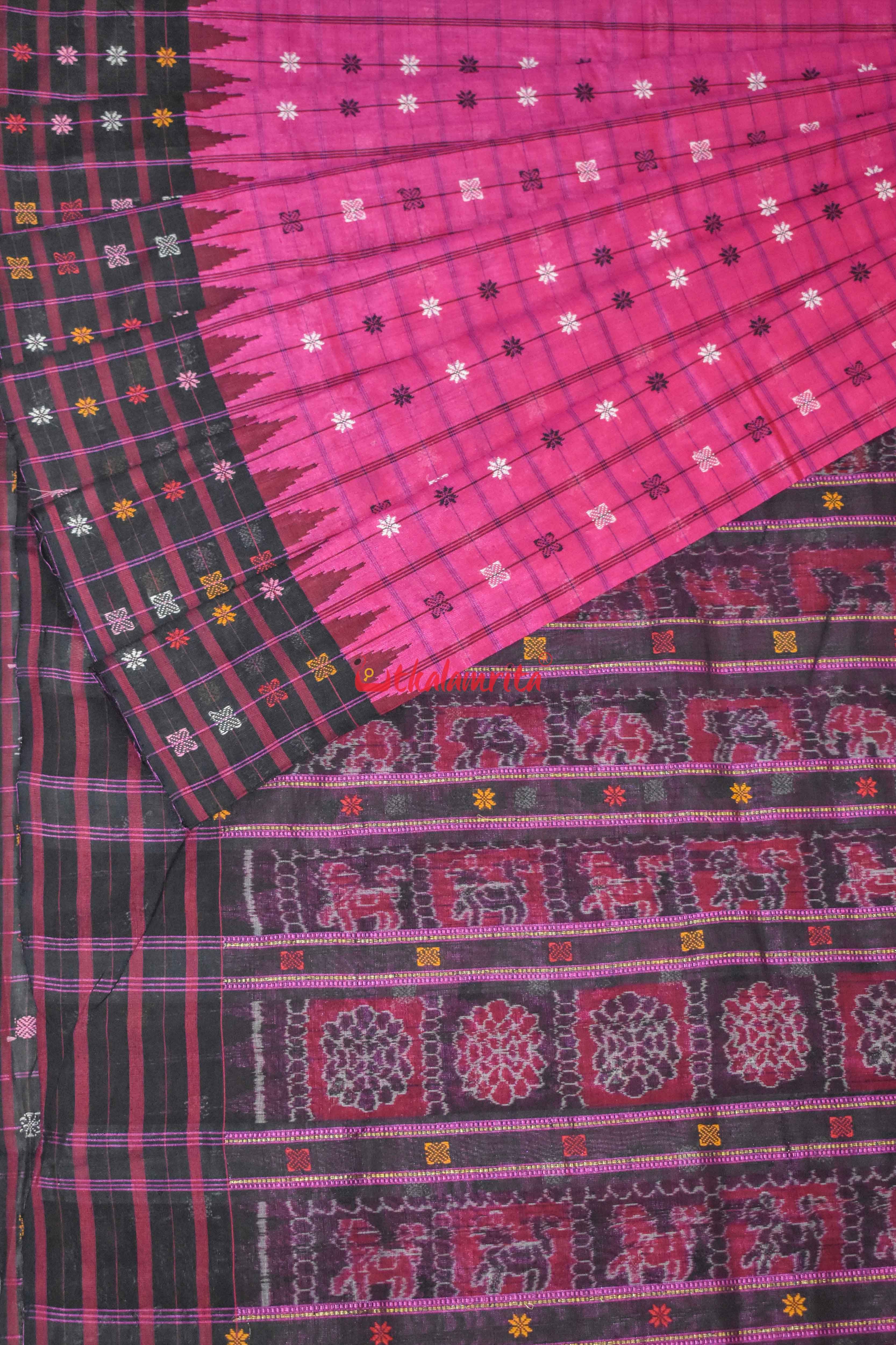 Magenta Sico Bapta Silk Saree