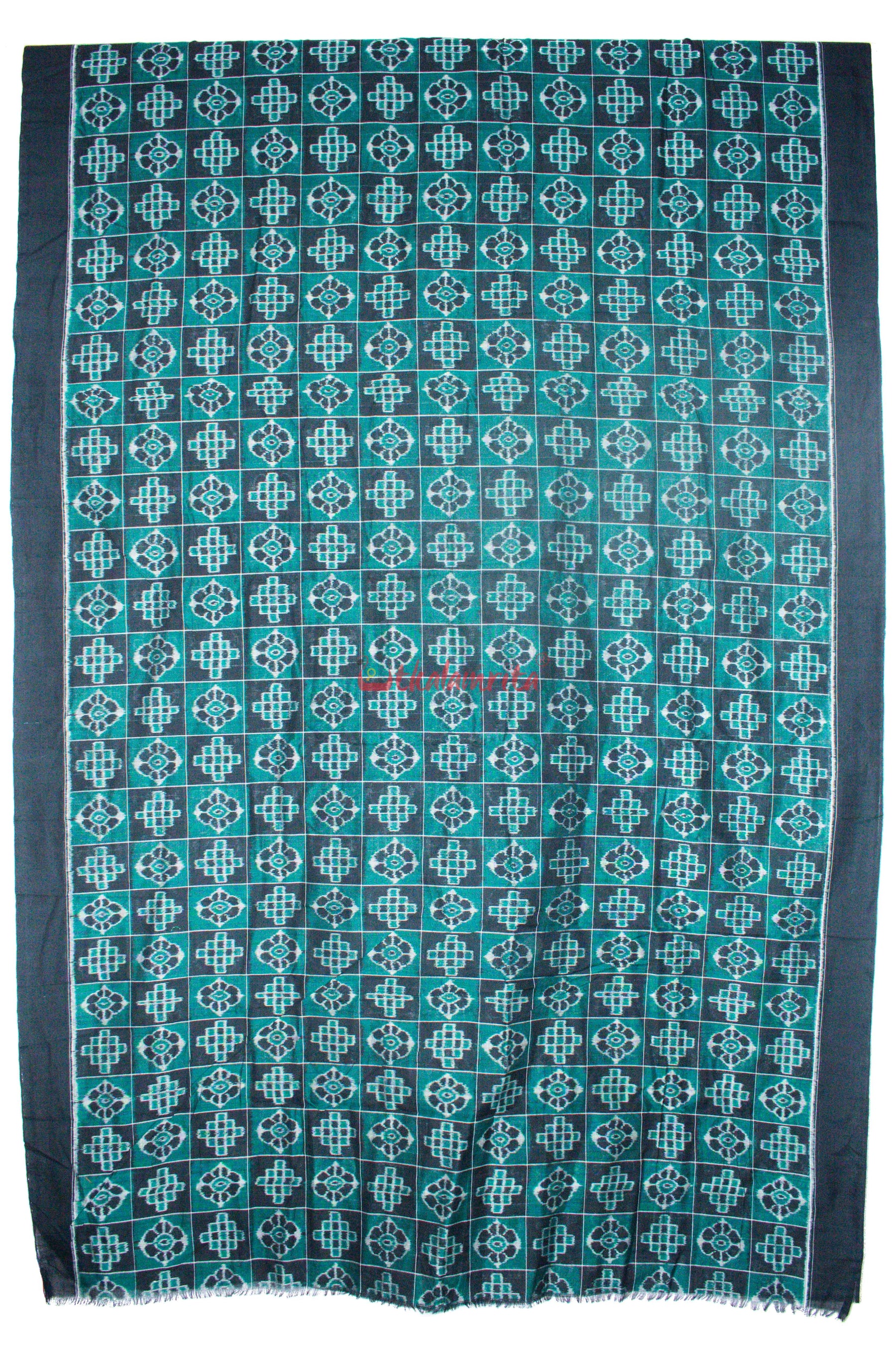 Pasapali and Flowers Green Black (Fabric)
