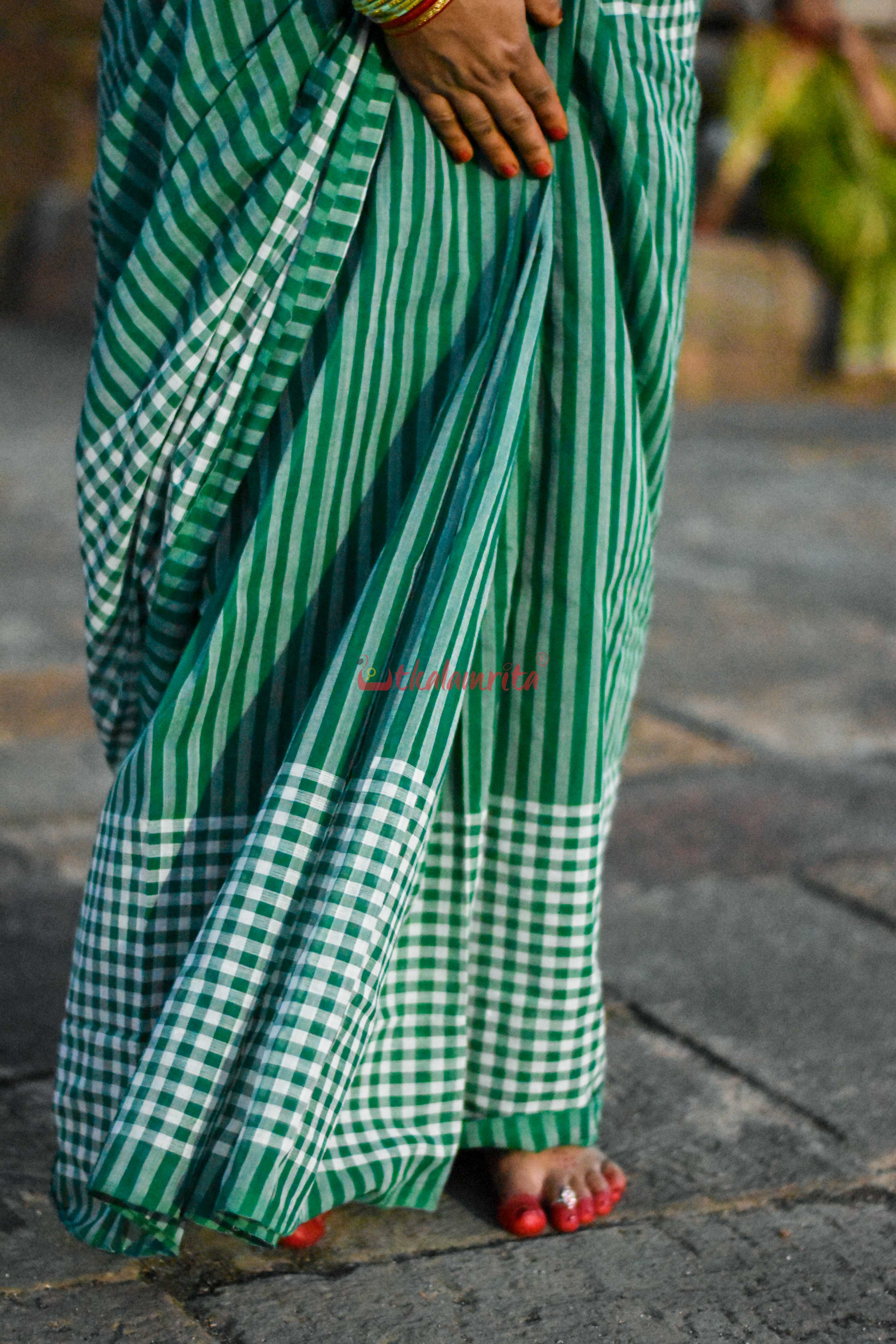 Eco-Friendly Check Check Saree