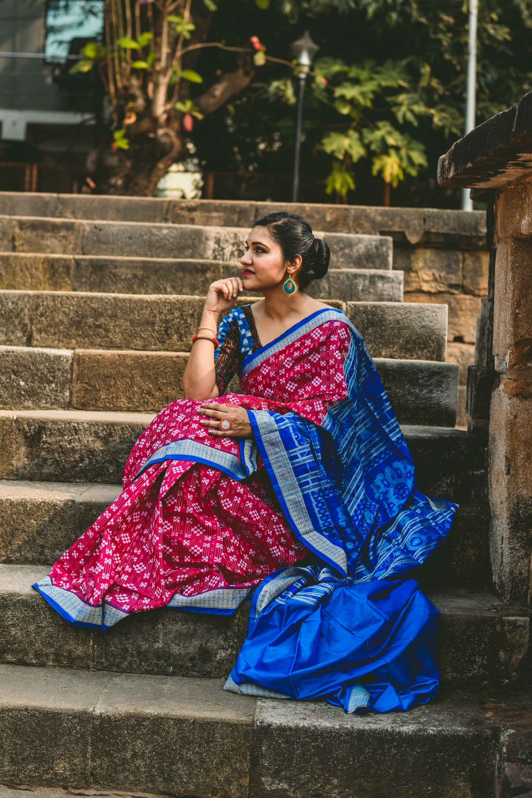 45 Kuthi Pink Pasapali Silk Saree